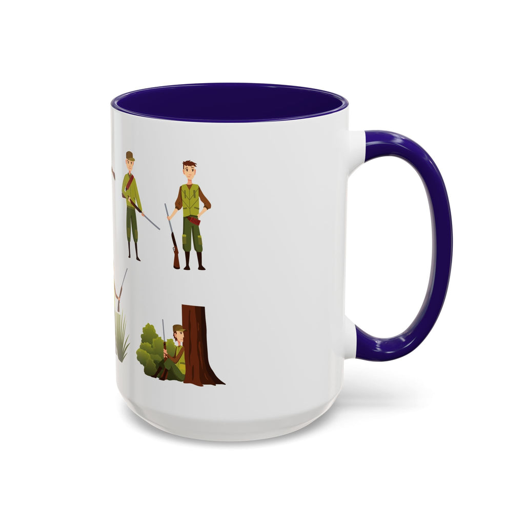 Hunter Pattern Mug | Hunting Illustrations, Outdoorsman Coffee Cup