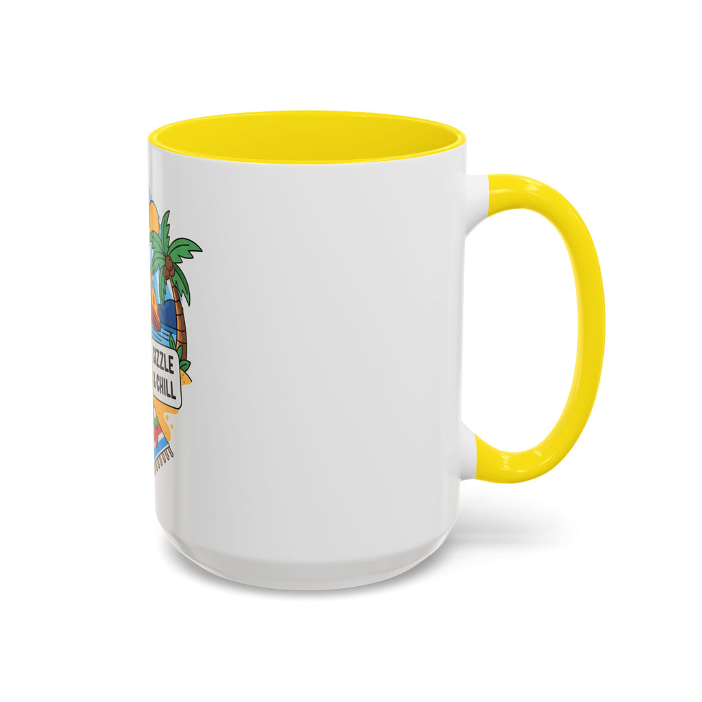 Sizzle & Chill Bacon Sunbathing Cartoon Accent Coffee Mug | 11oz or 15oz
