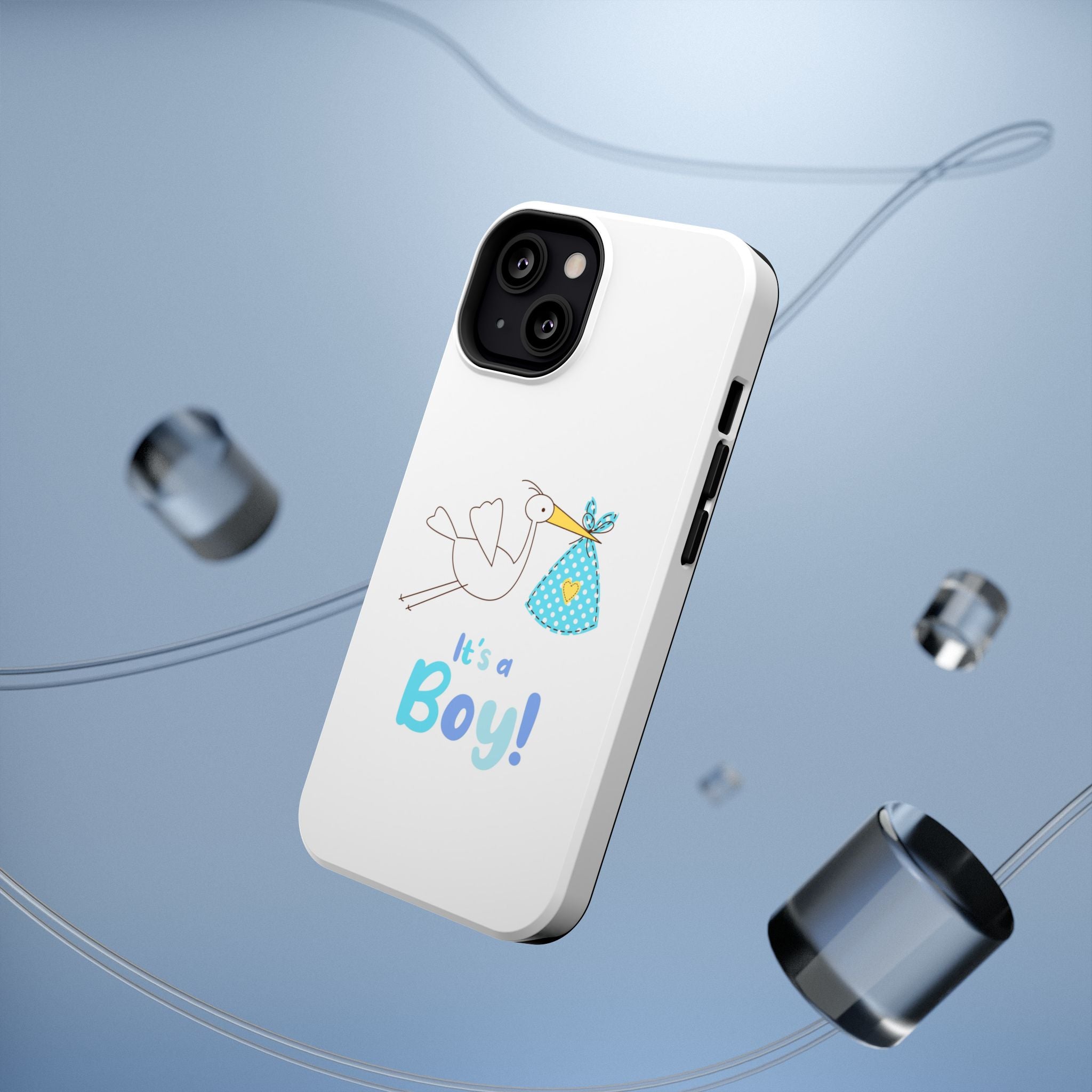 Stork 'It's a Boy' Phone Case | Impact-Resistant Case