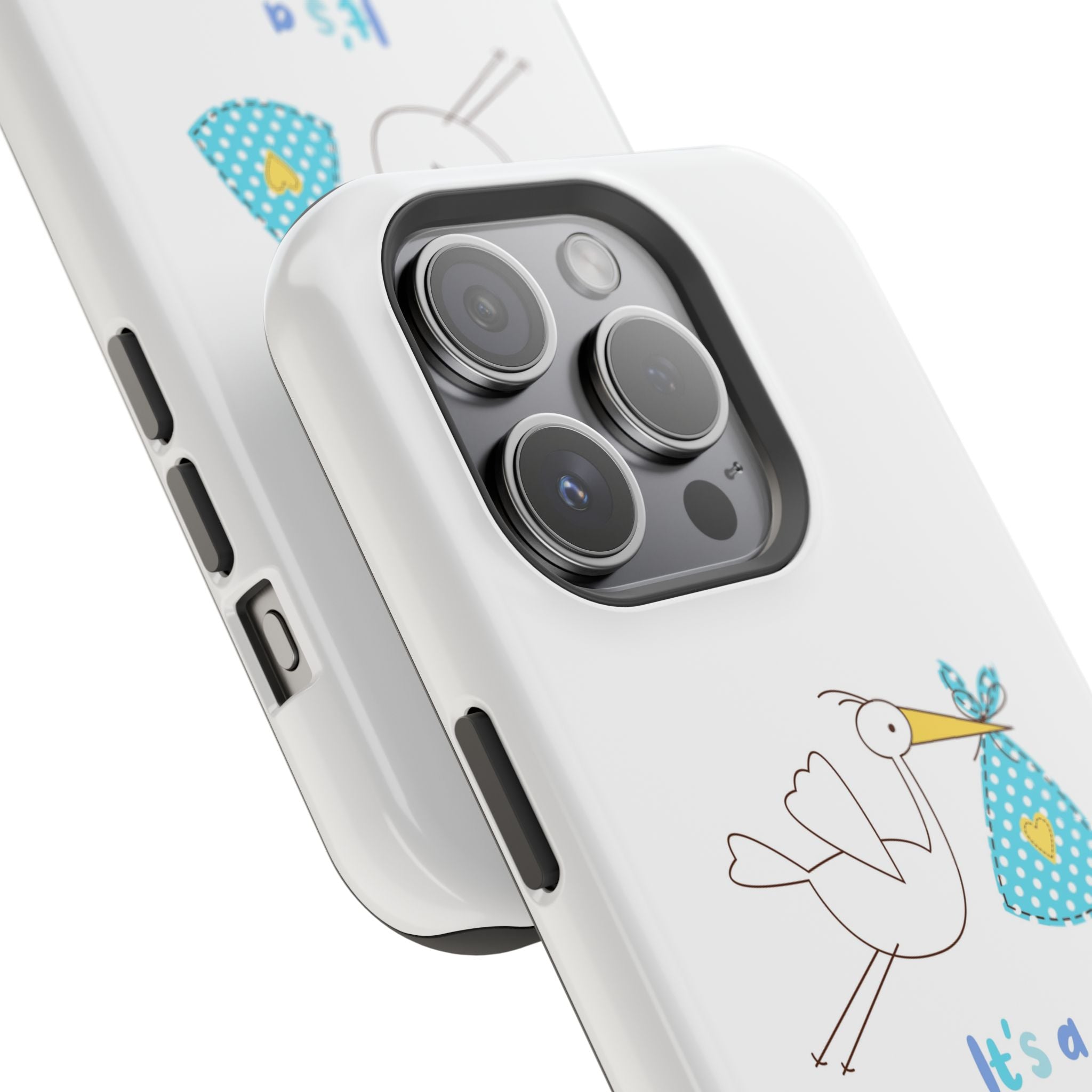 Stork 'It's a Boy' Phone Case | Impact-Resistant Case