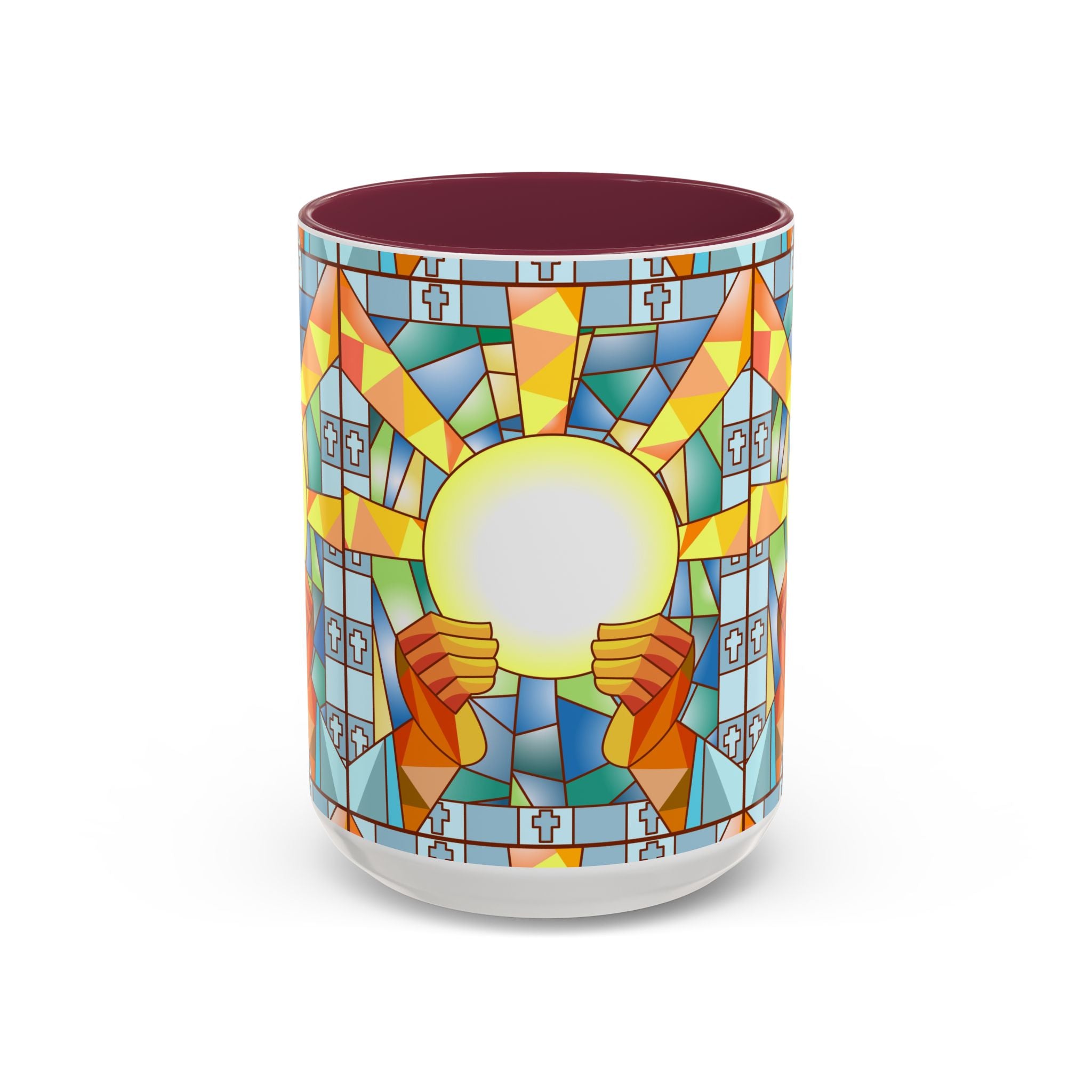 Stained Glass Eucharist Chalice Mug | Church Communion Ceramic Mug