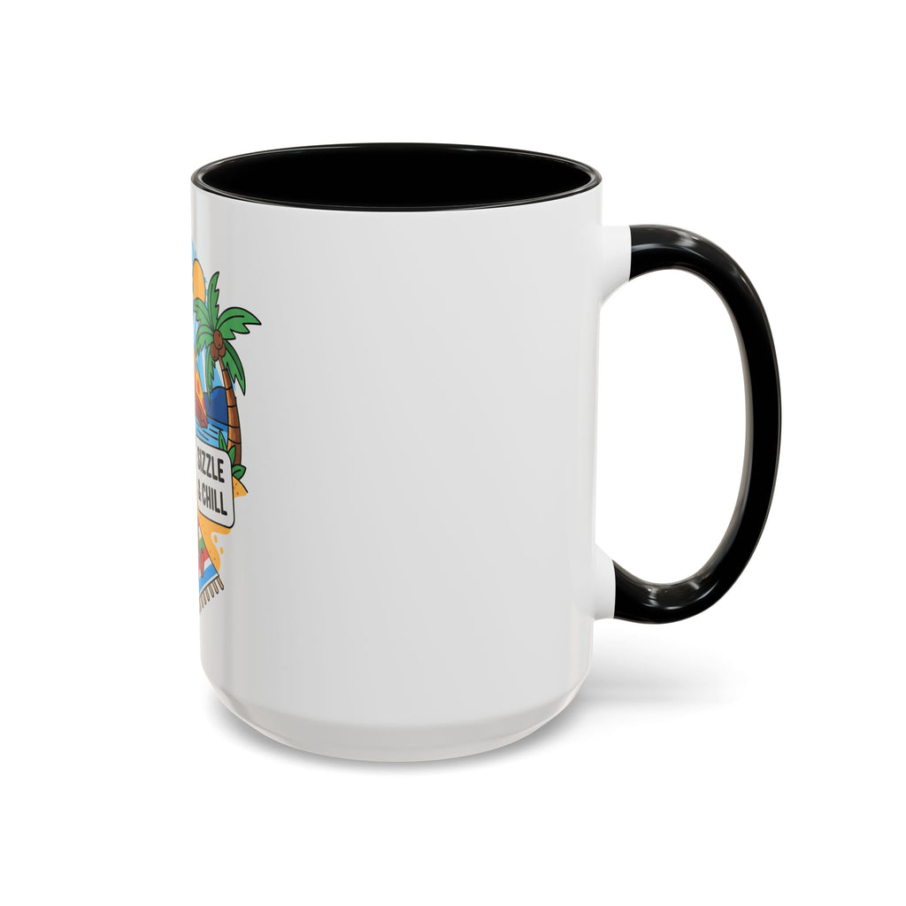 Sizzle & Chill Bacon Sunbathing Cartoon Accent Coffee Mug | 11oz or 15oz