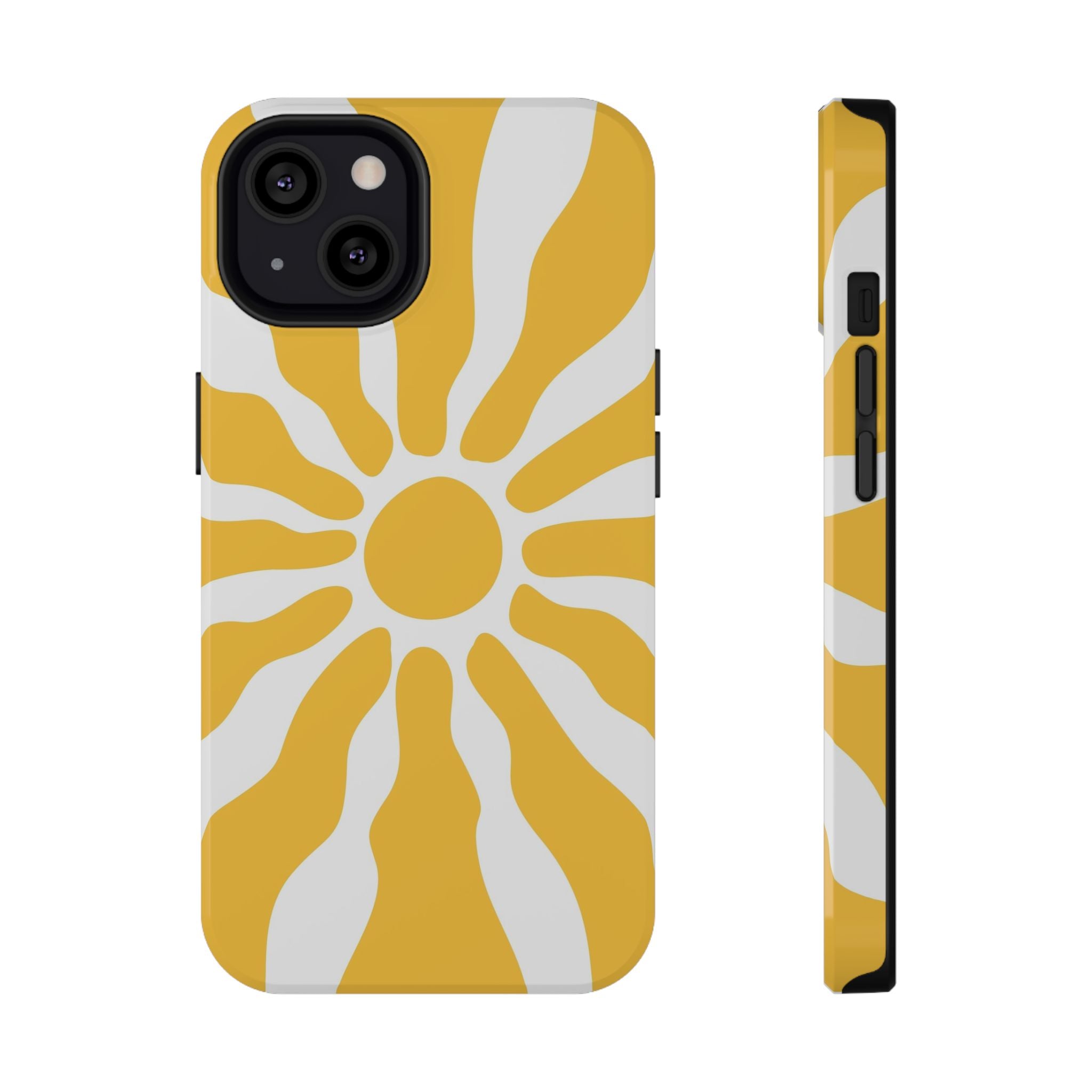 Retro Sunburst iPhone Case | Impact-Resistant Phone Case