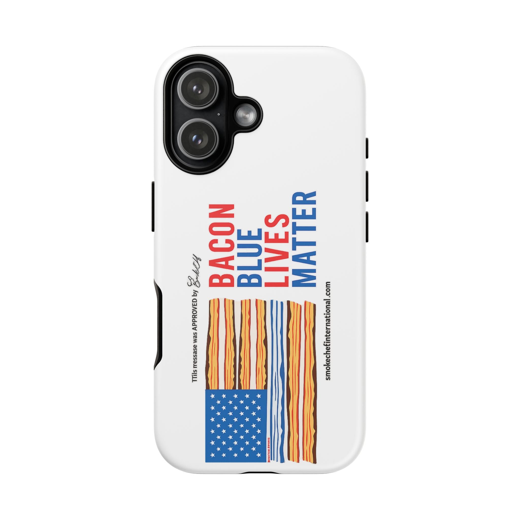 Bacon Blue Lives Matter Phone Case | Patriotic Flag Bacon Illustration