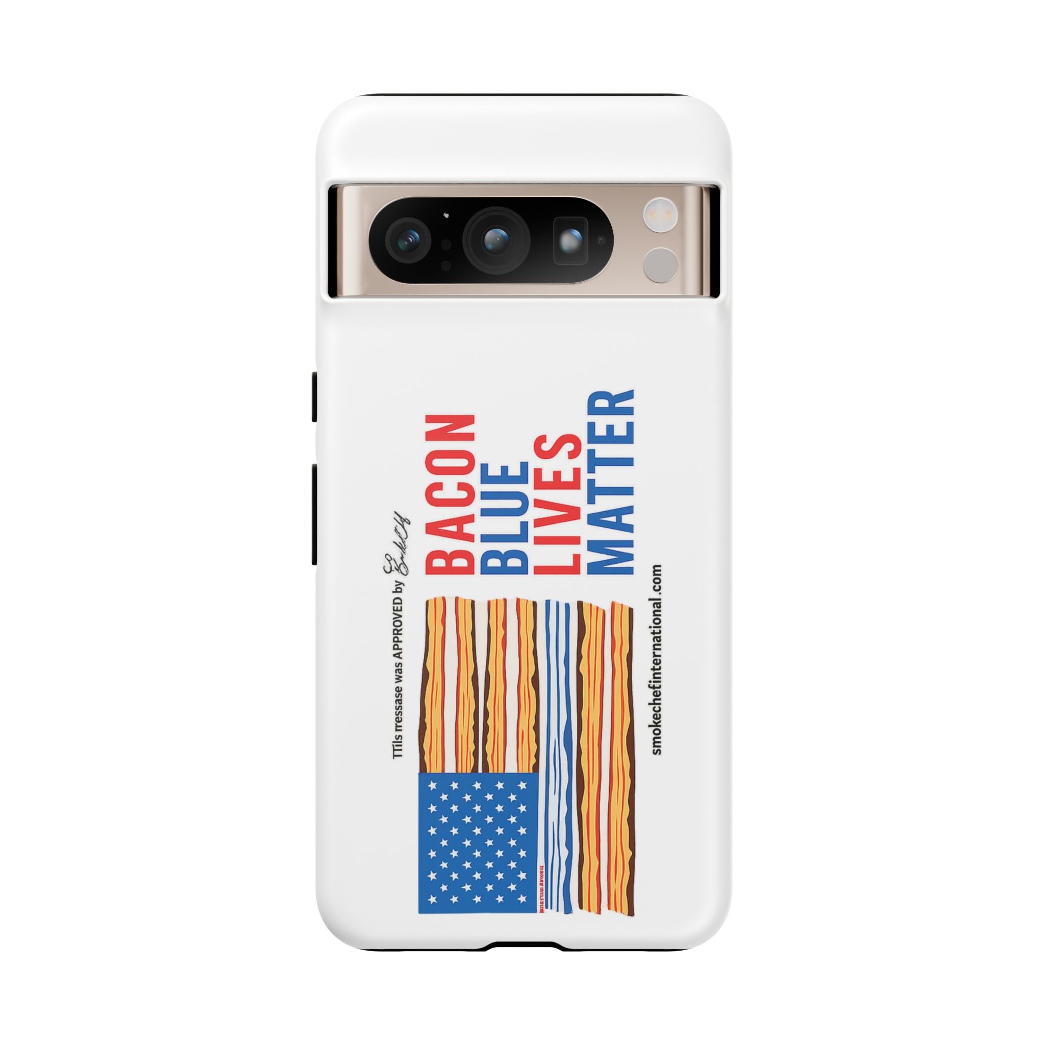 Bacon Blue Lives Matter Phone Case | Patriotic Flag Bacon Illustration