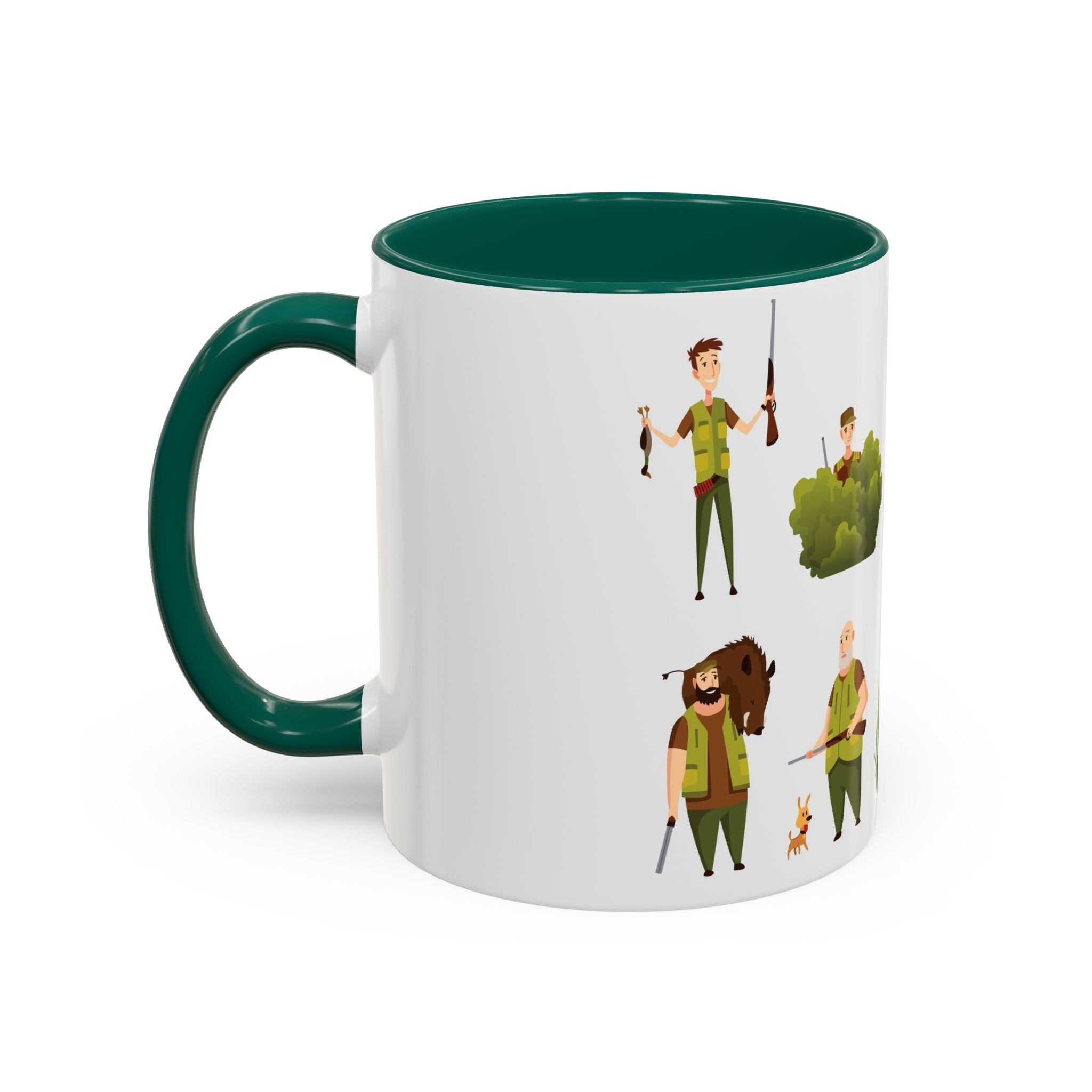 Hunter Pattern Mug | Hunting Illustrations, Outdoorsman Coffee Cup
