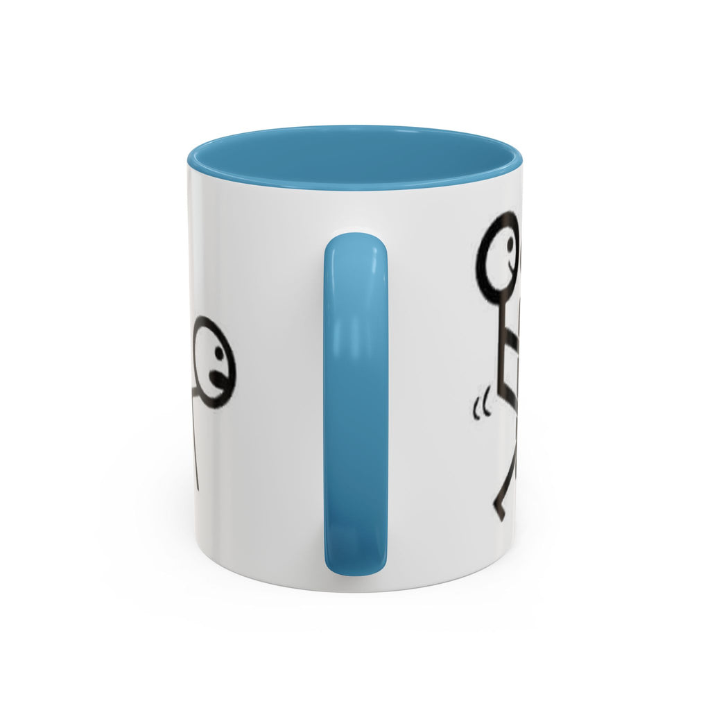 Sit Before It Mug | Funny Stick Figure Coffee Cup, Morning Routine Accent Mug