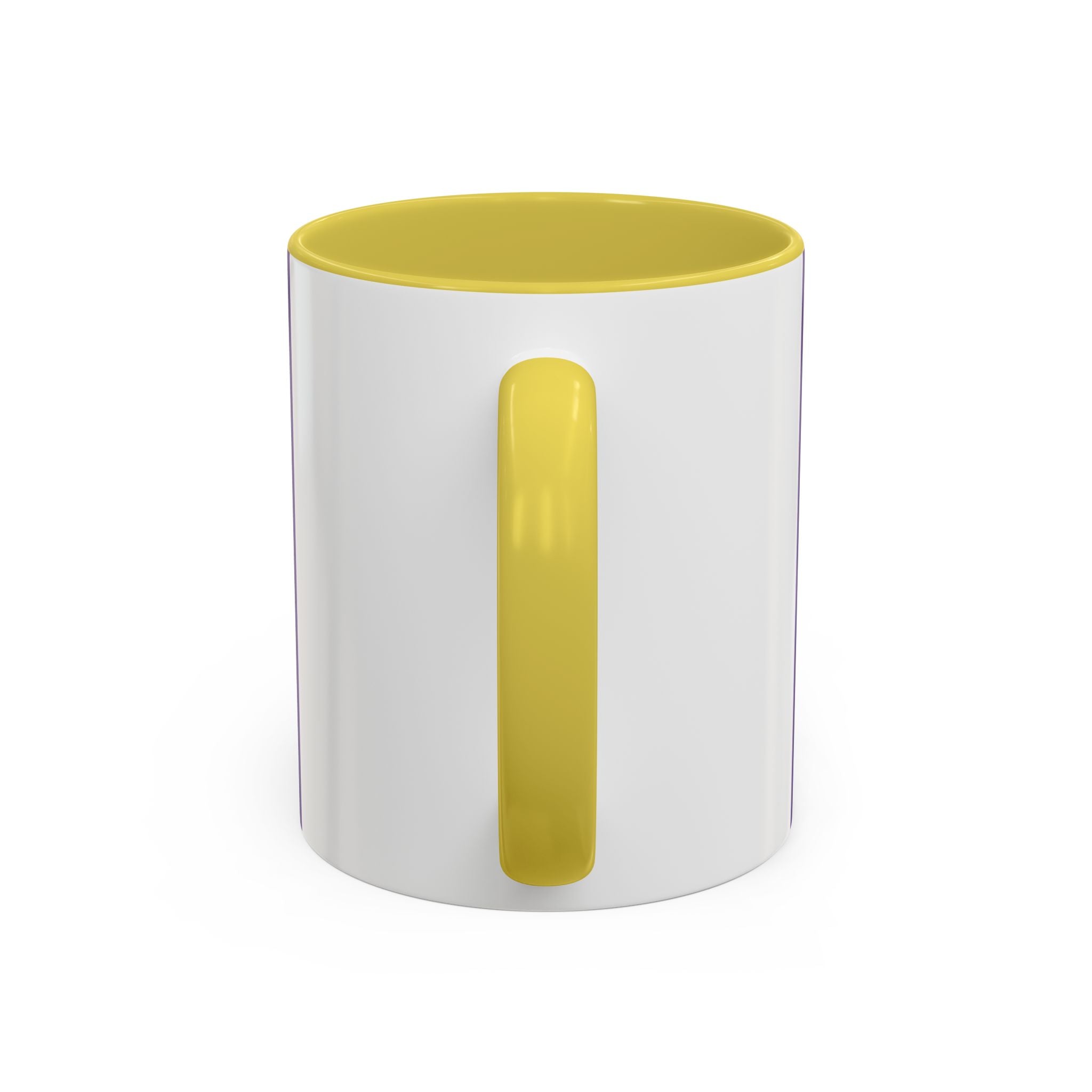 Hippie Typography Mug | Retro 70s Bubble Letters, Purple Yellow 11oz 15oz