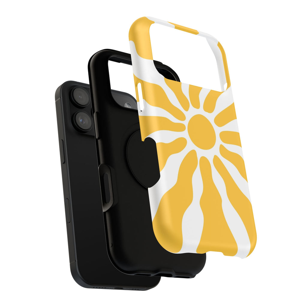 Retro Sunburst iPhone Case | Impact-Resistant Phone Case