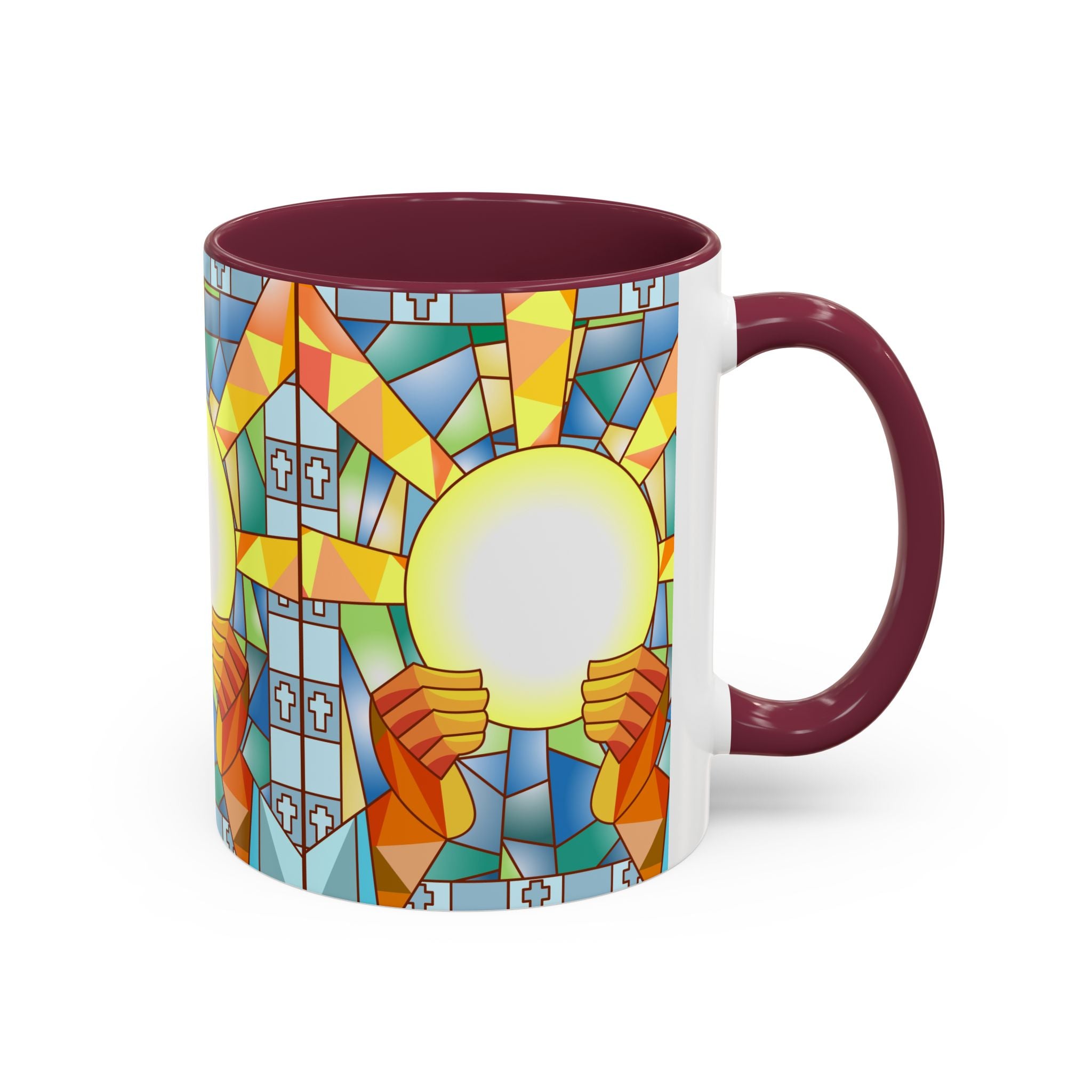 Stained Glass Eucharist Chalice Mug | Church Communion Ceramic Mug