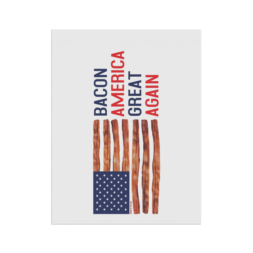 Bacon America Great Again Garden Flag | House Banner, Patriotic Bacon Stripes