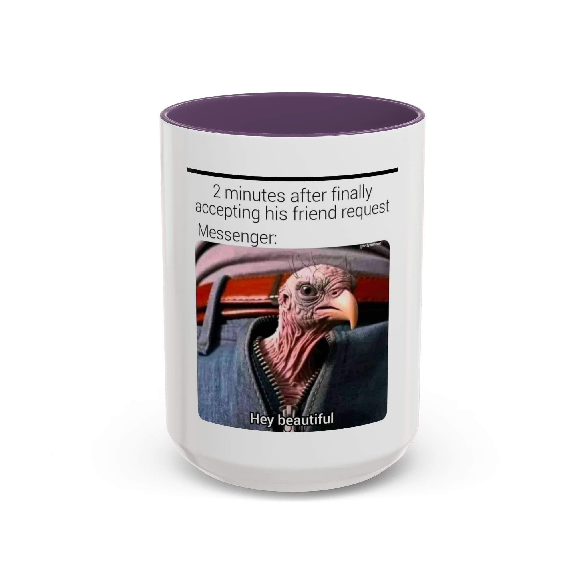 Hey Beautiful Turkey Meme Mug | Accent Coffee Mug 11oz 15oz
