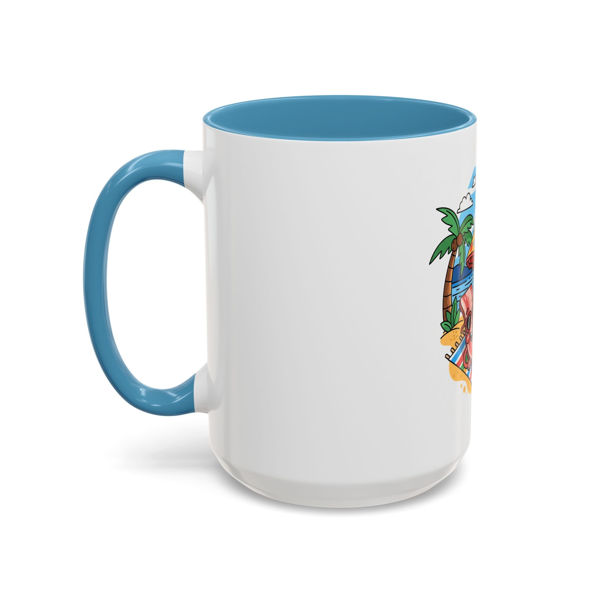 Sizzle & Chill Bacon Sunbathing Cartoon Accent Coffee Mug | 11oz or 15oz