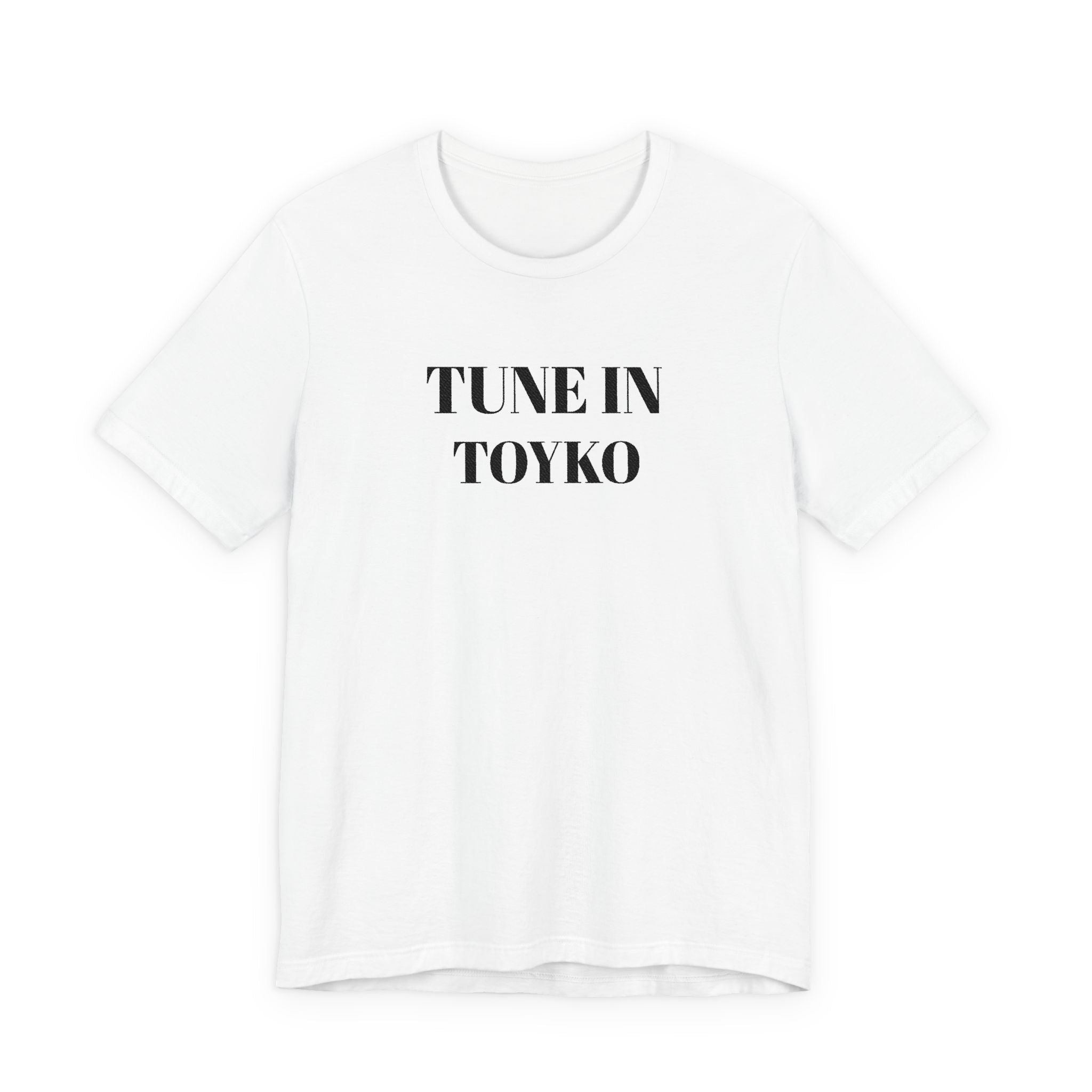 Tune In Toyko Tee | Text Graphic Shirt, Minimalist Stencil Typography