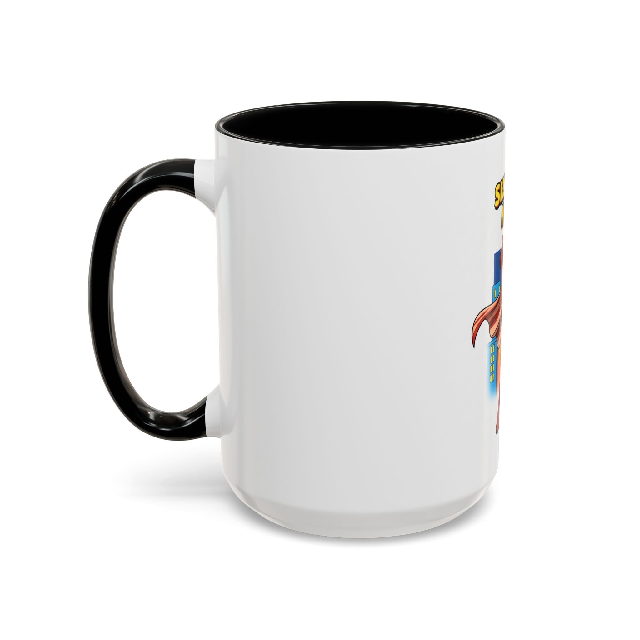 Sizzling Hero Mug | Accent Coffee Mug 11oz 15oz, Superhero City Design