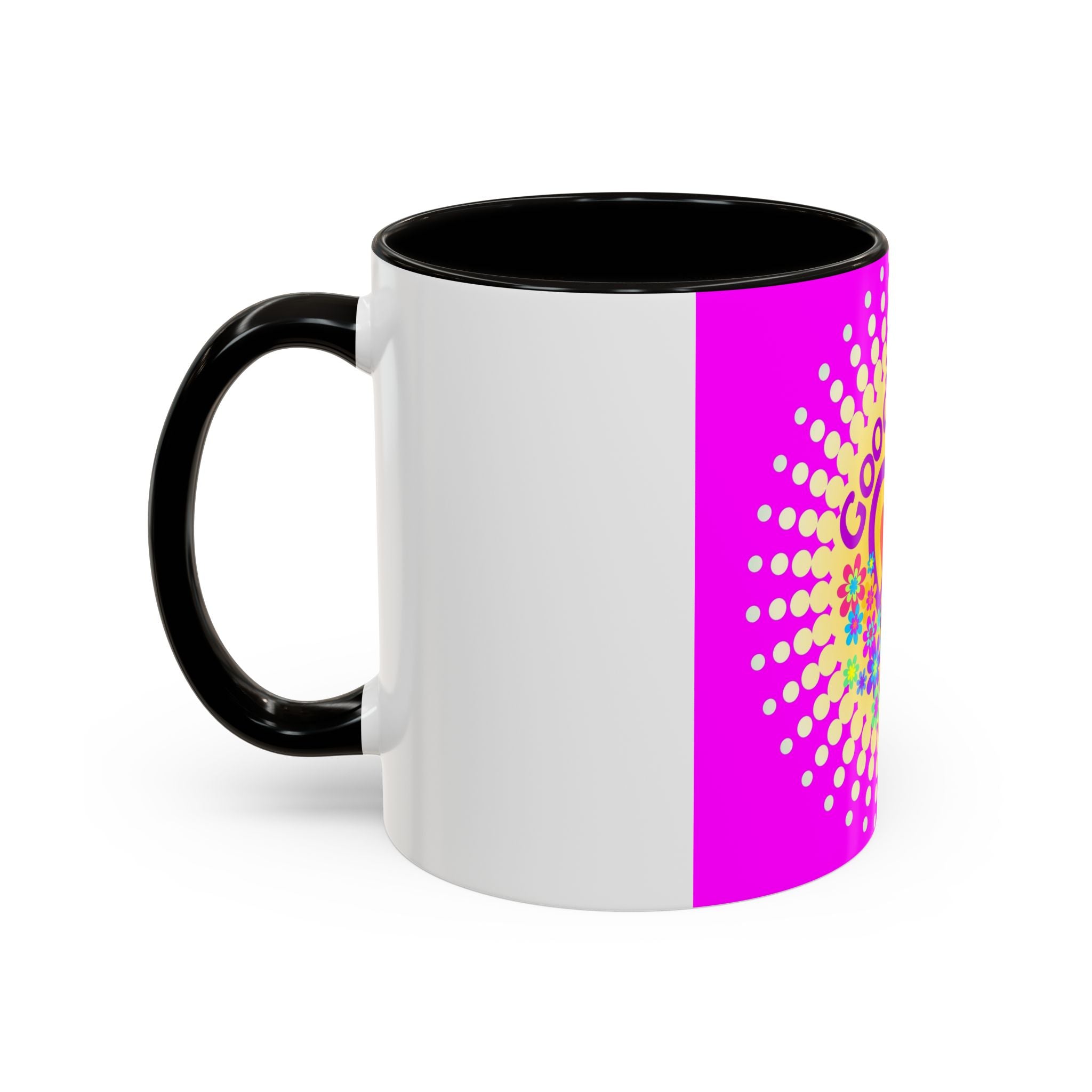 Good Vibes Peace Heart Floral Mug | Colorful 11oz 15oz Ceramic