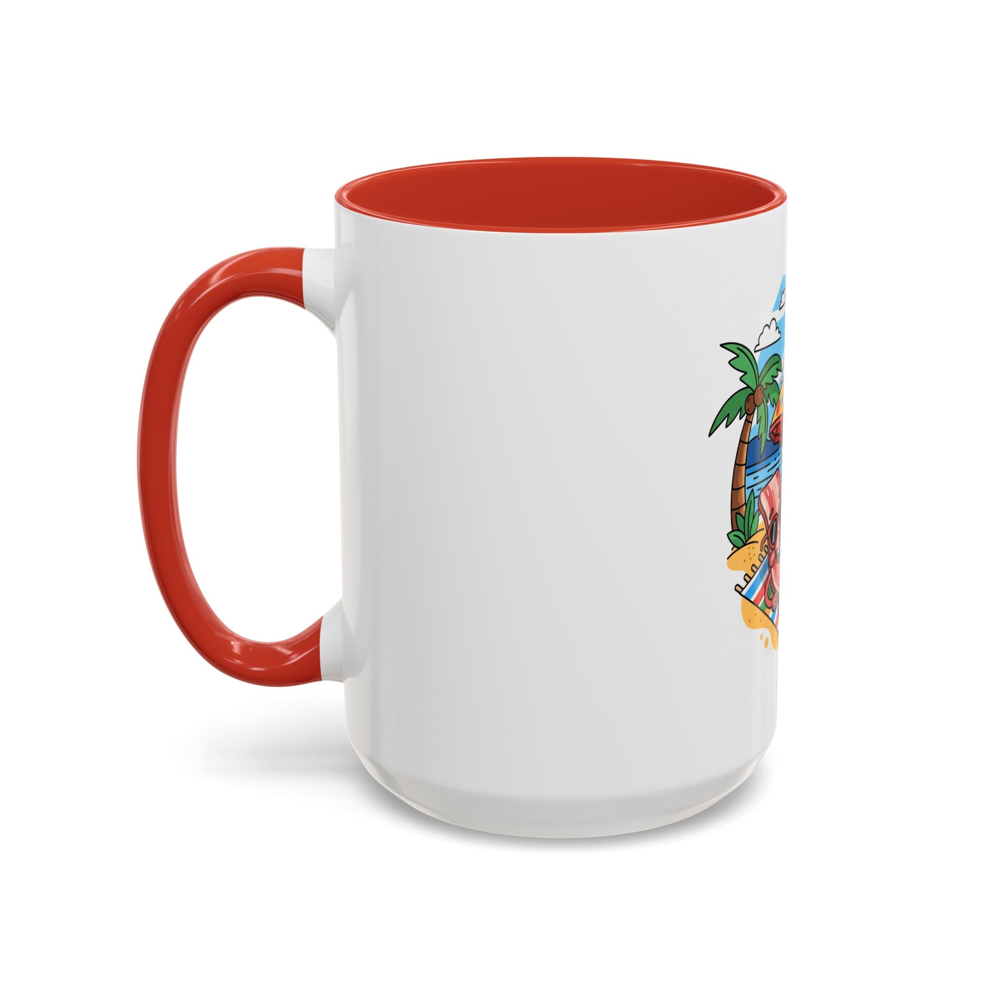 Sizzle & Chill Bacon Sunbathing Cartoon Accent Coffee Mug | 11oz or 15oz