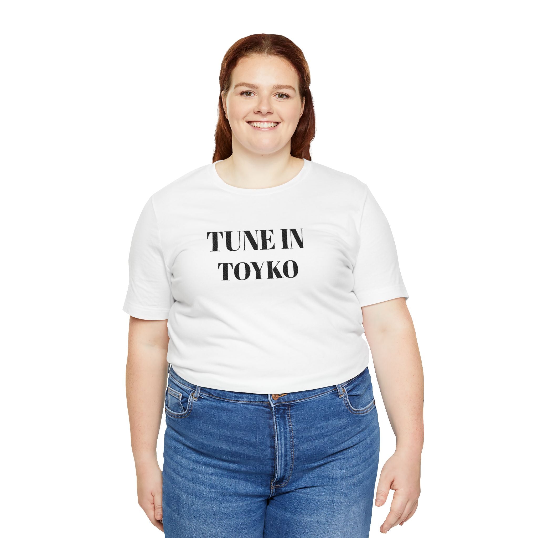 Tune In Toyko Tee | Text Graphic Shirt, Minimalist Stencil Typography