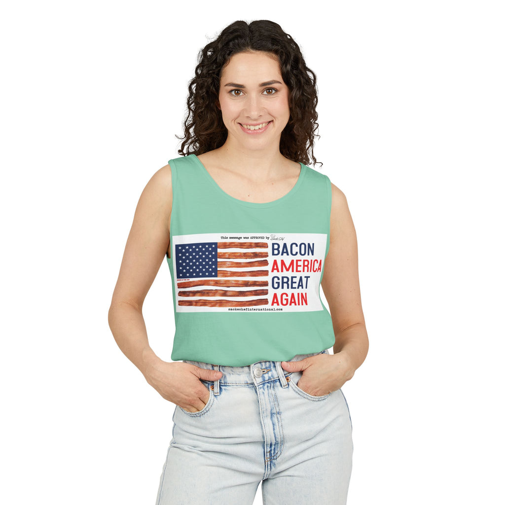 Bacon America Great Again Tank Top | American Flag Bacon Graphic