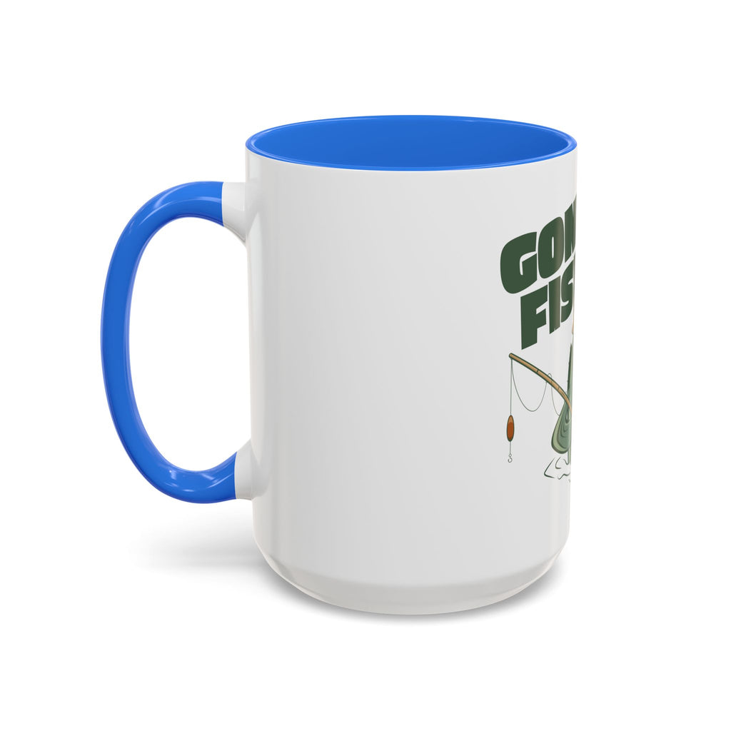 Gone Fishing fish character Mug | 11oz 15oz colorful ceramic