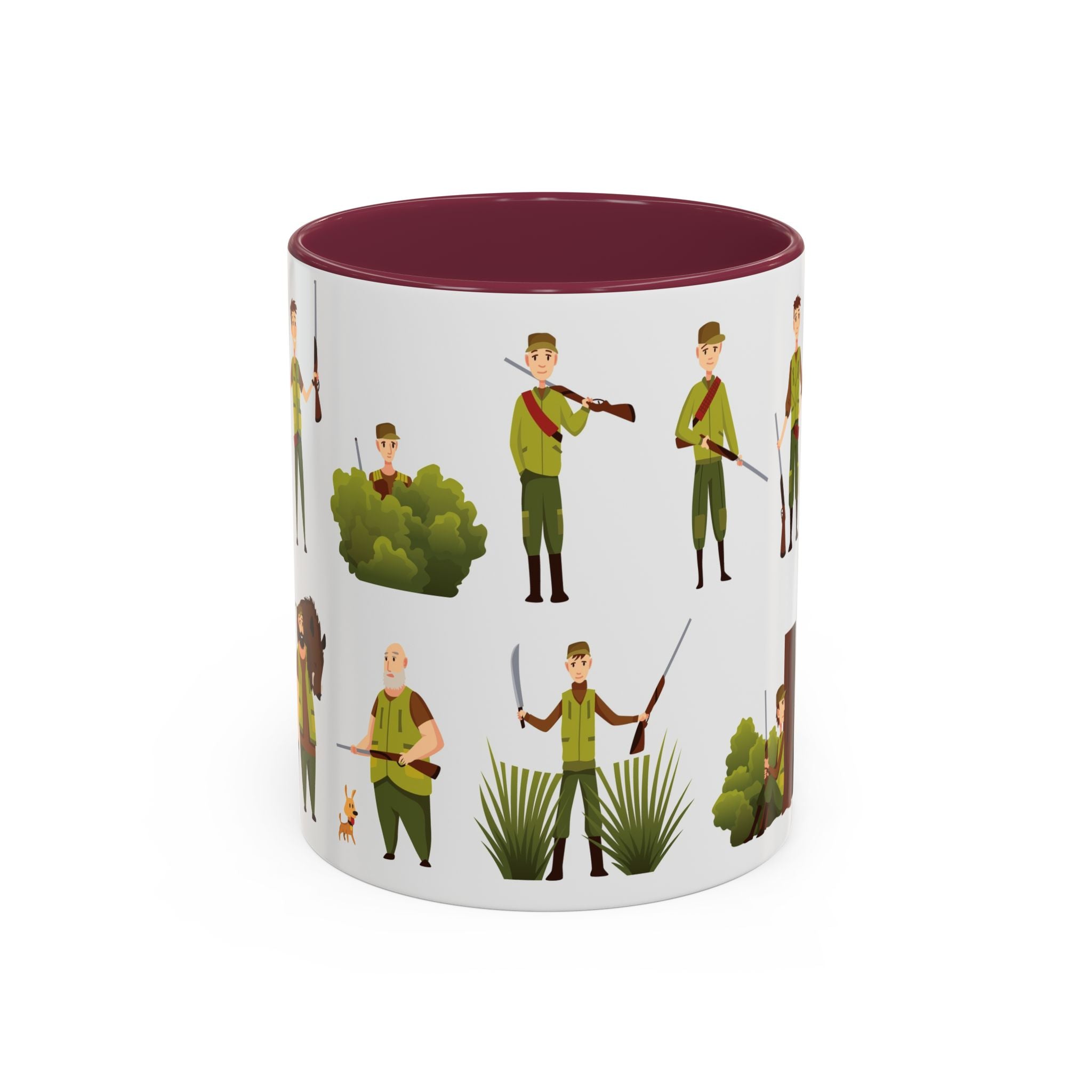 Hunter Pattern Mug | Hunting Illustrations, Outdoorsman Coffee Cup