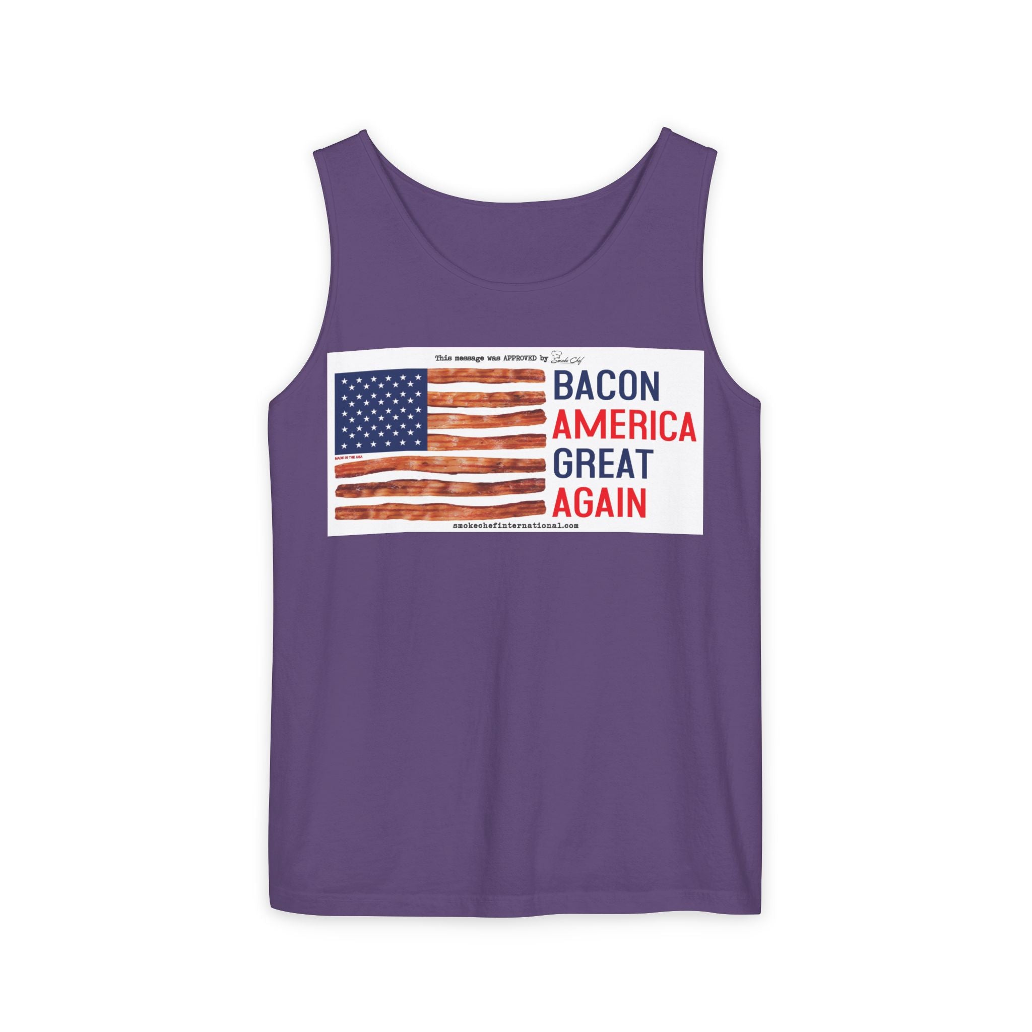 Bacon America Great Again Tank Top | American Flag Bacon Graphic