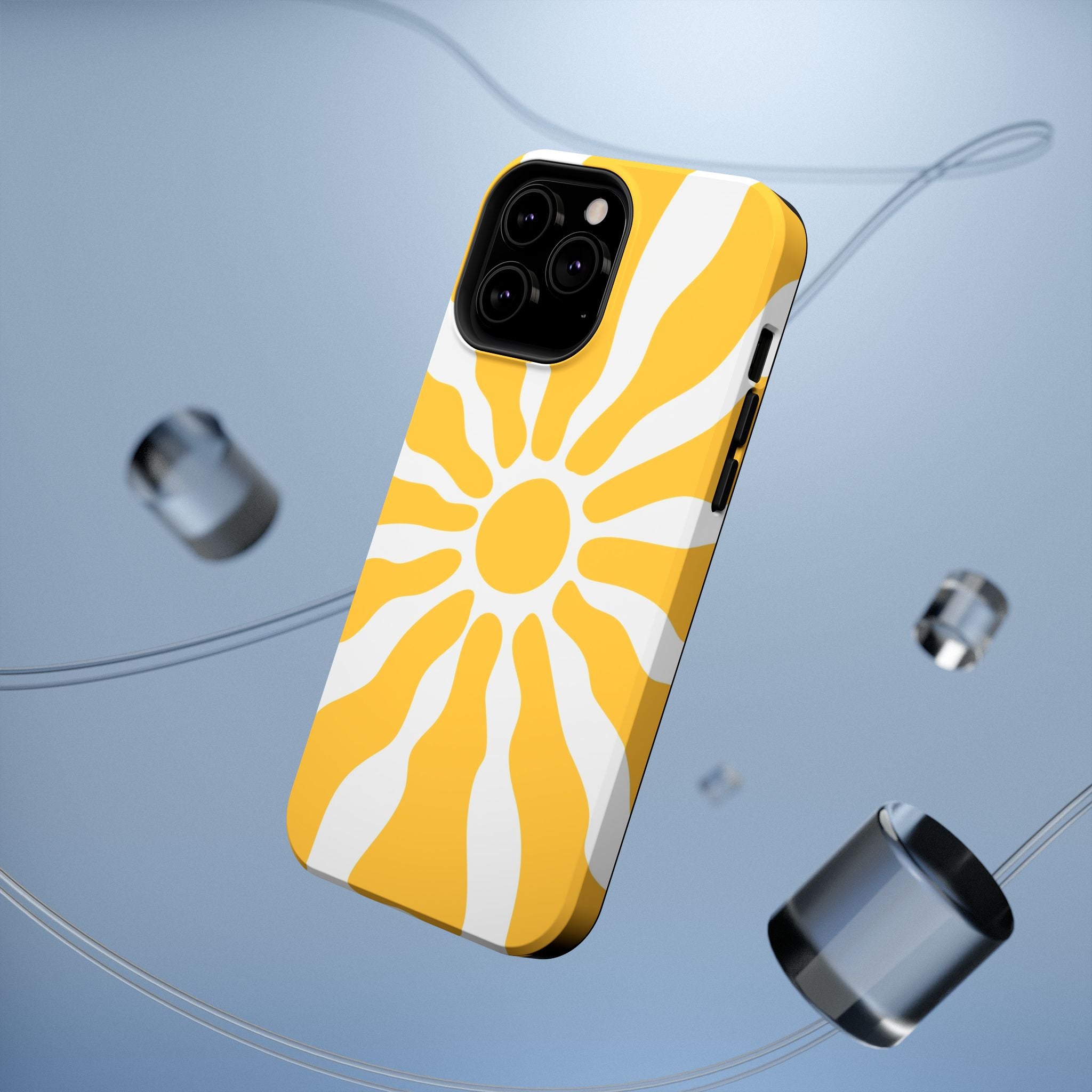 Retro Sunburst iPhone Case | Impact-Resistant Phone Case