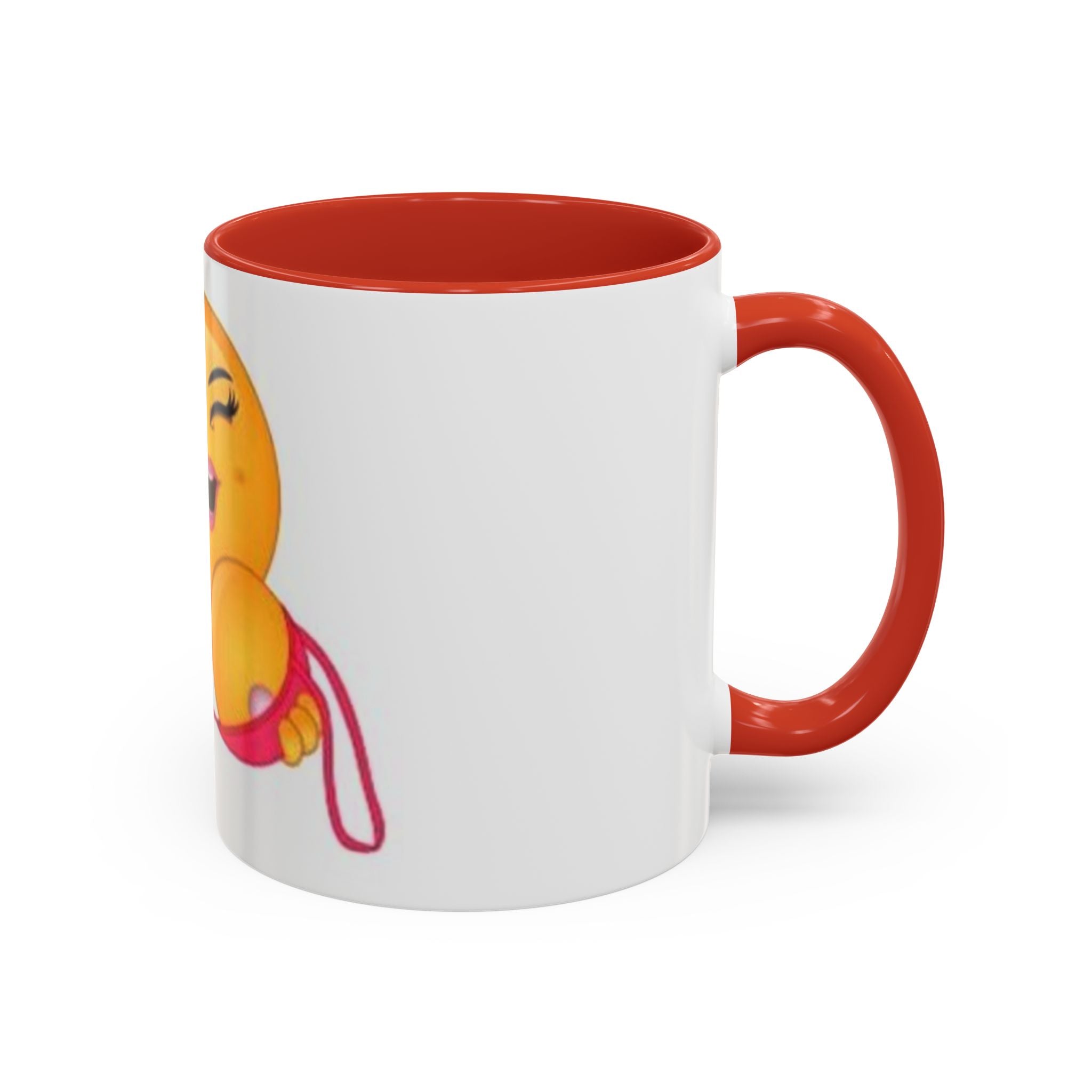 Winking Boob Emoji Mug Accent Coffee Mug | 11oz 15oz
