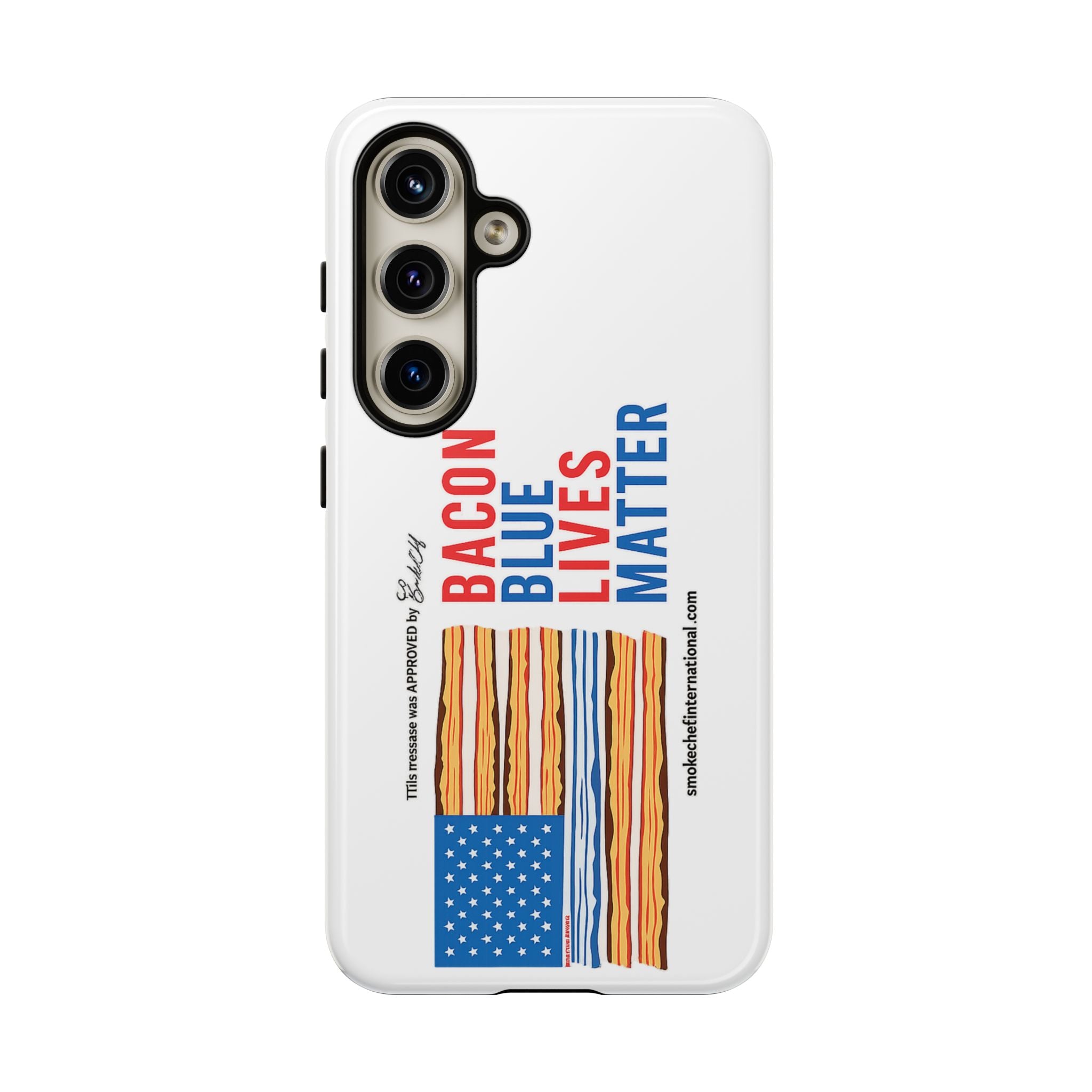 Bacon Blue Lives Matter Phone Case | Patriotic Flag Bacon Illustration