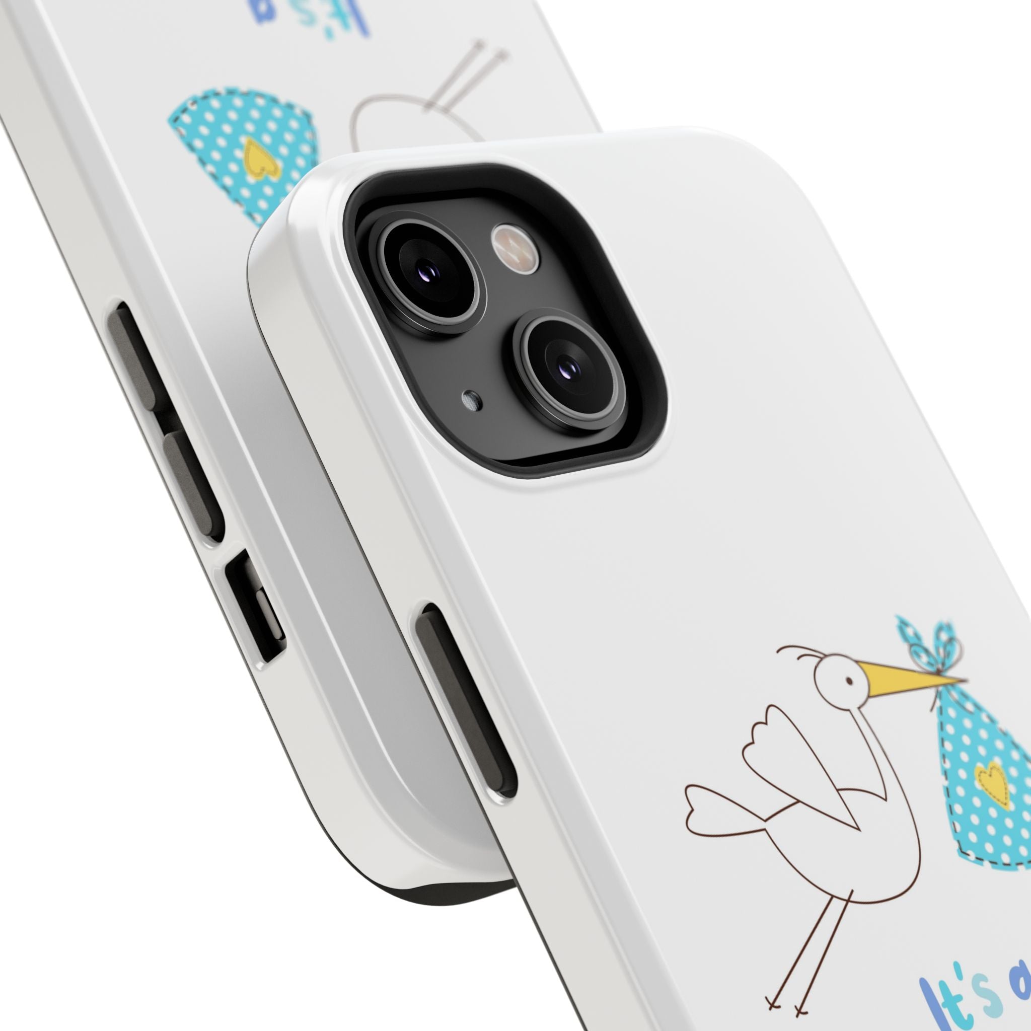 Stork 'It's a Boy' Phone Case | Impact-Resistant Case
