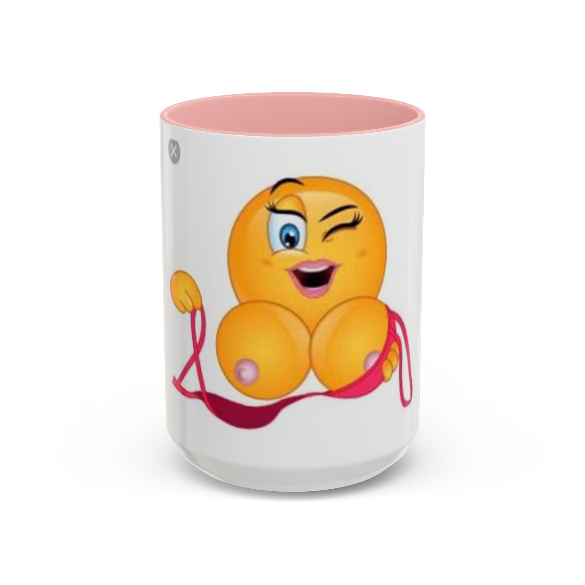 Winking Boob Emoji Mug Accent Coffee Mug | 11oz 15oz