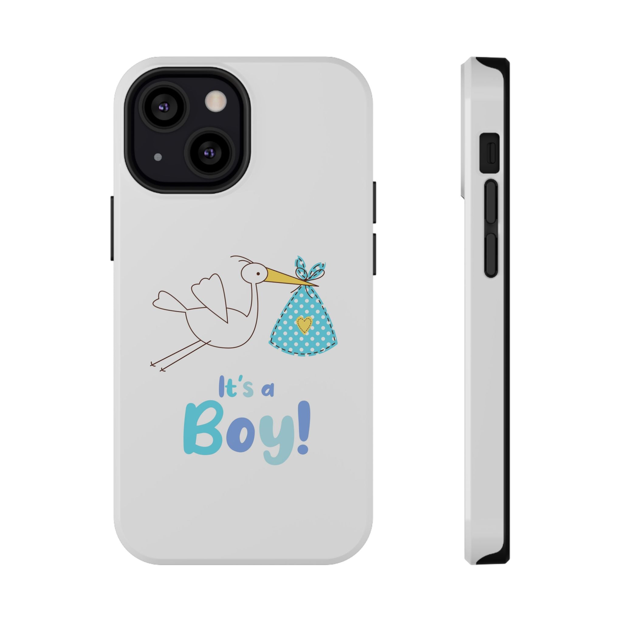 Stork 'It's a Boy' Phone Case | Impact-Resistant Case