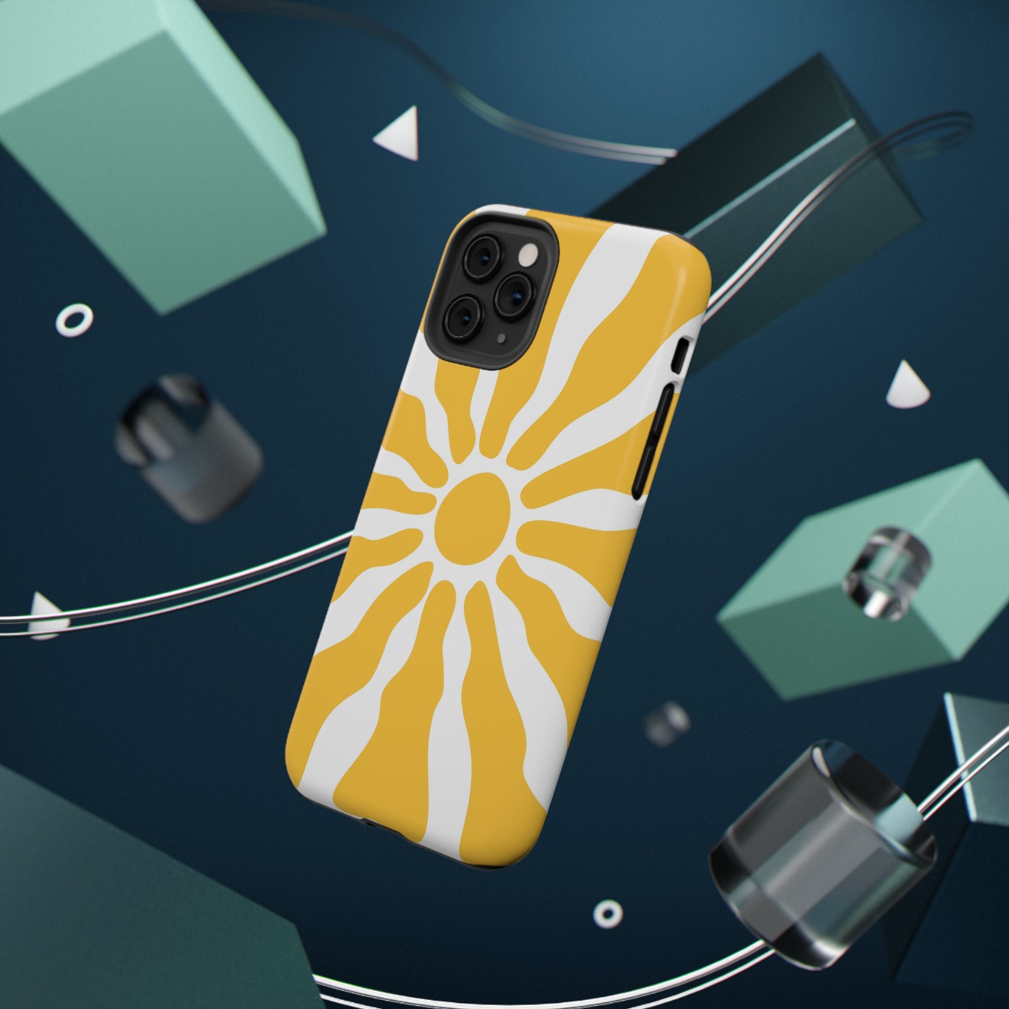 Retro Sunburst iPhone Case | Impact-Resistant Phone Case