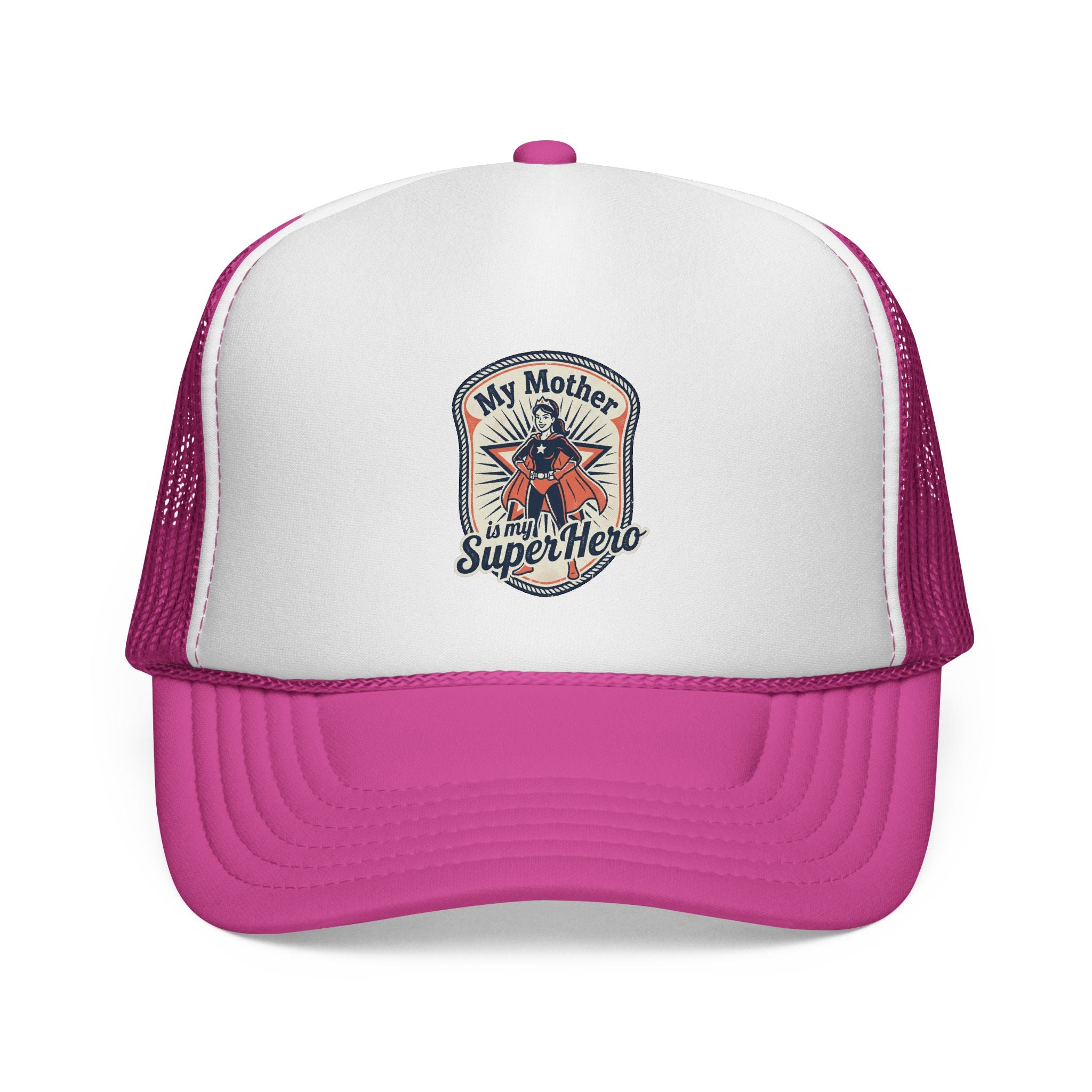My Mother Is My Superhero Trucker Cap | Vintage Superhero Mom Patch