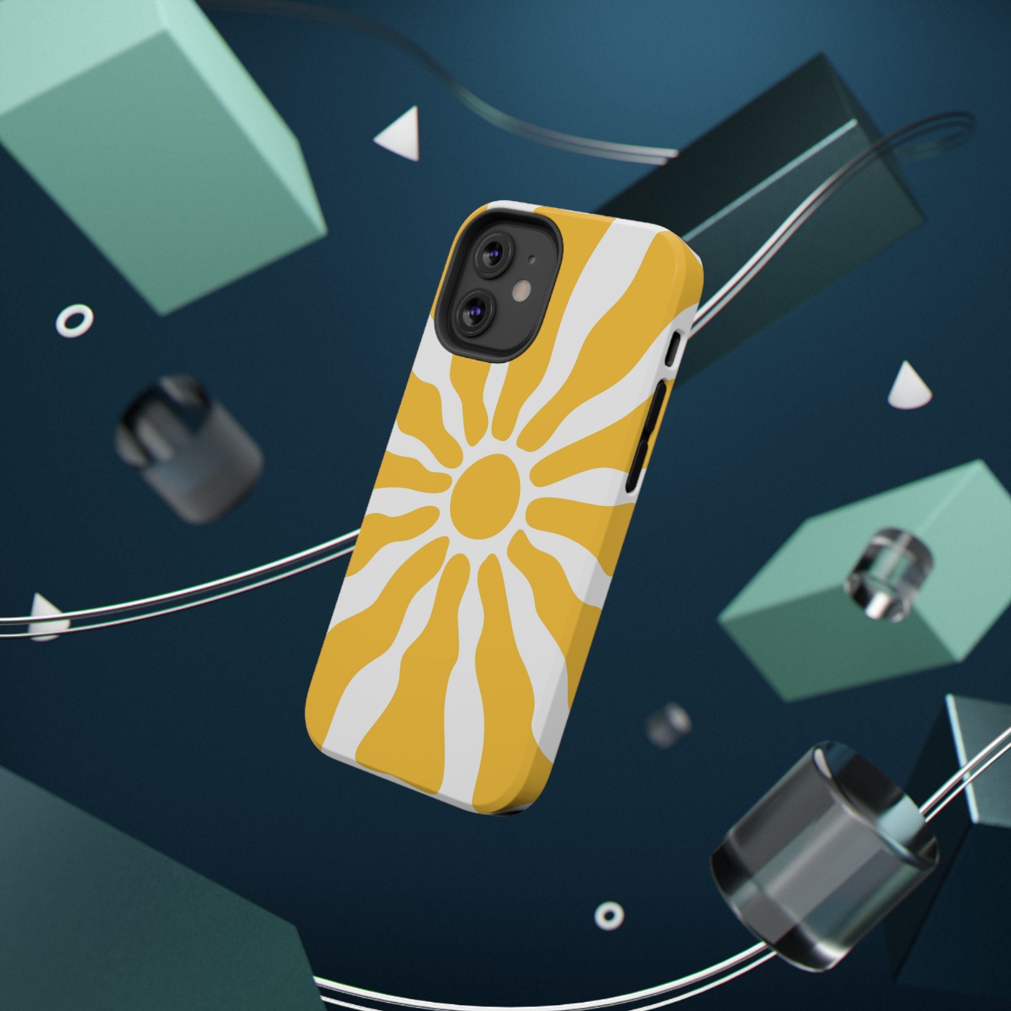 Retro Sunburst iPhone Case | Impact-Resistant Phone Case