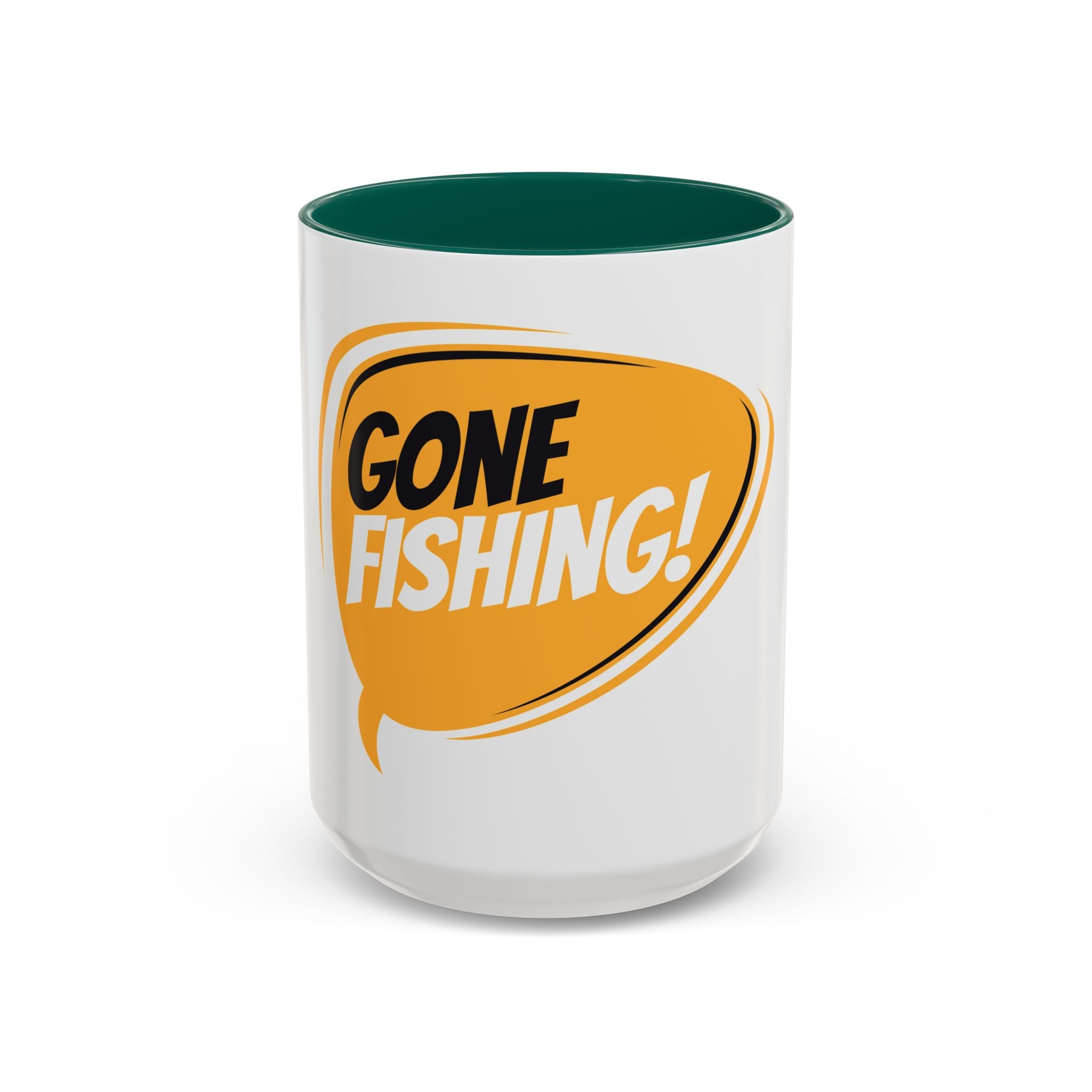 Gone Fishing Speech Bubble Mug | Fishing Quote Coffee Cup