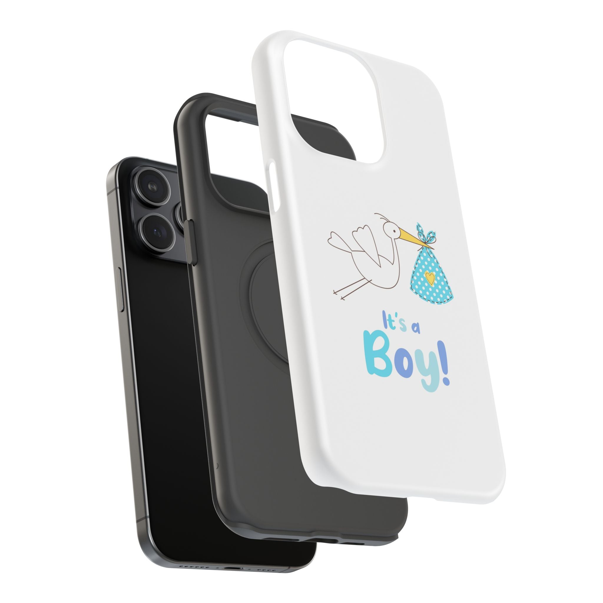 Stork 'It's a Boy' Phone Case | Impact-Resistant Case
