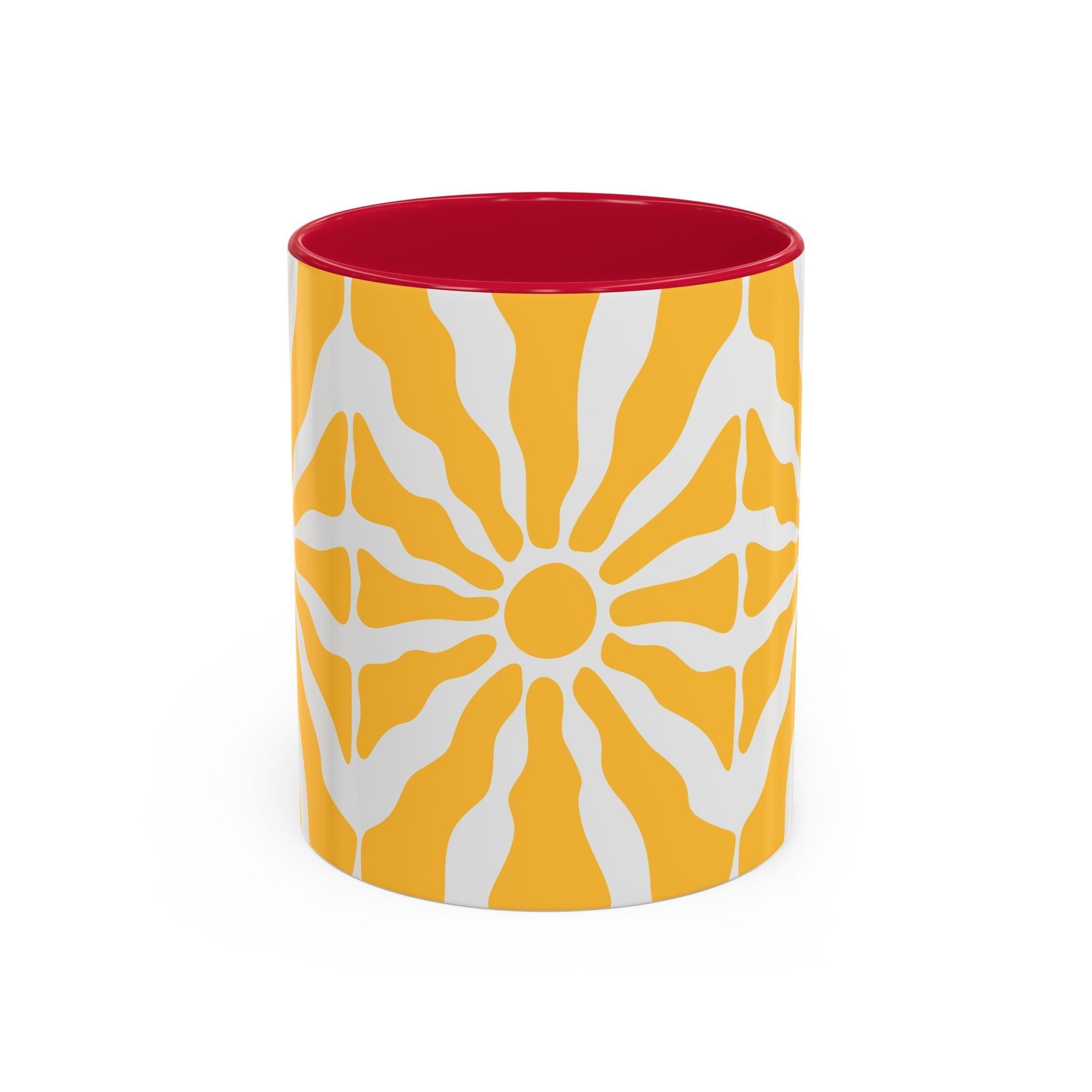 Yellow Sunburst Mug | Ceramic Coffee Cup