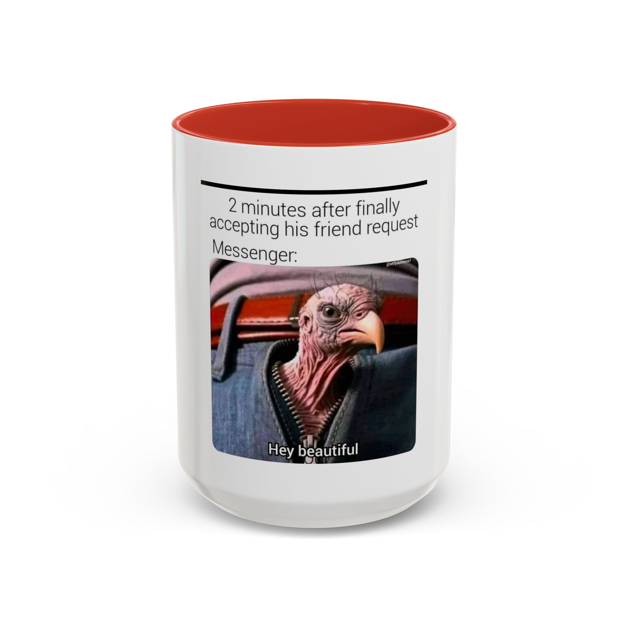 Hey Beautiful Turkey Meme Mug | Accent Coffee Mug 11oz 15oz