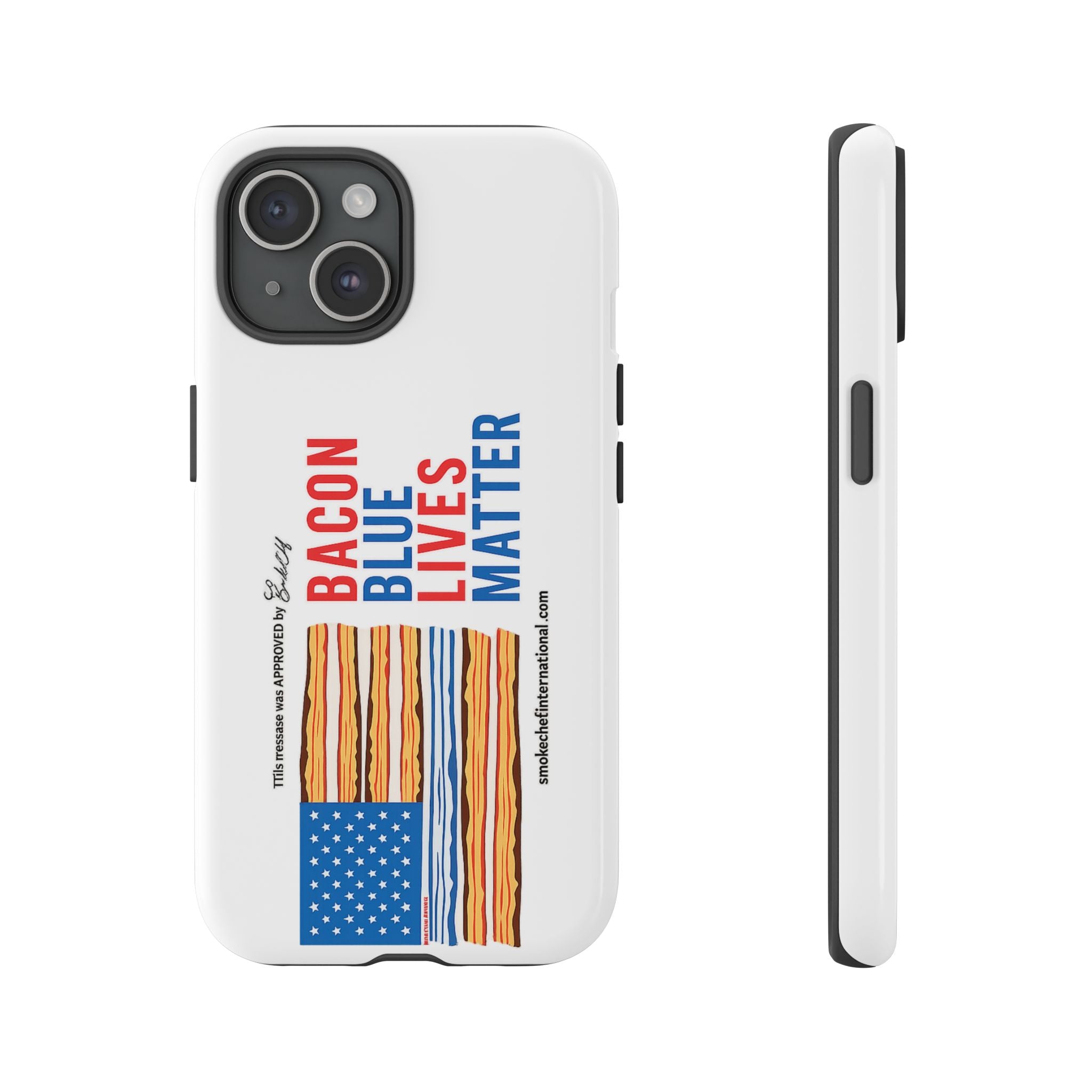 Bacon Blue Lives Matter Phone Case | Patriotic Flag Bacon Illustration