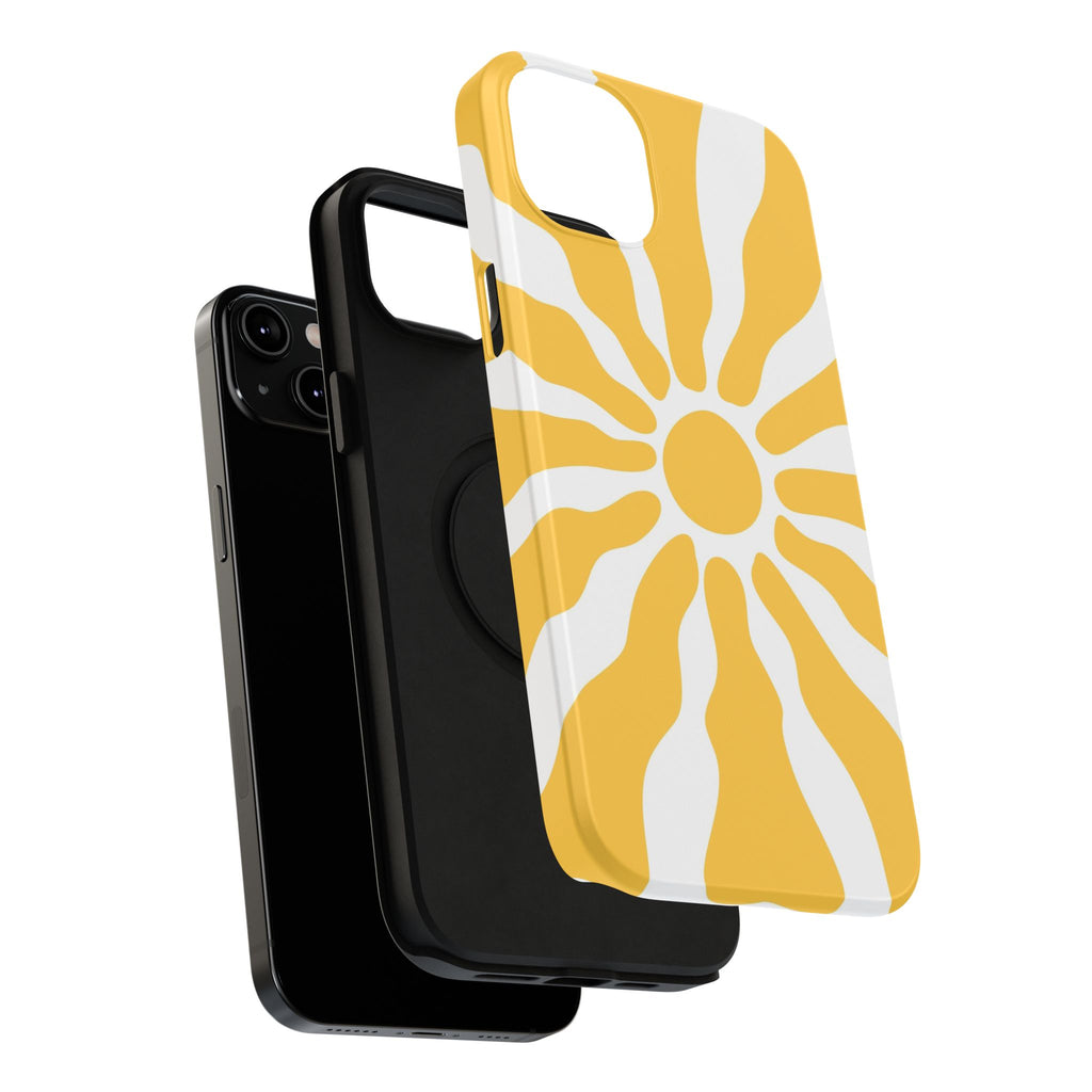 Retro Sunburst iPhone Case | Impact-Resistant Phone Case