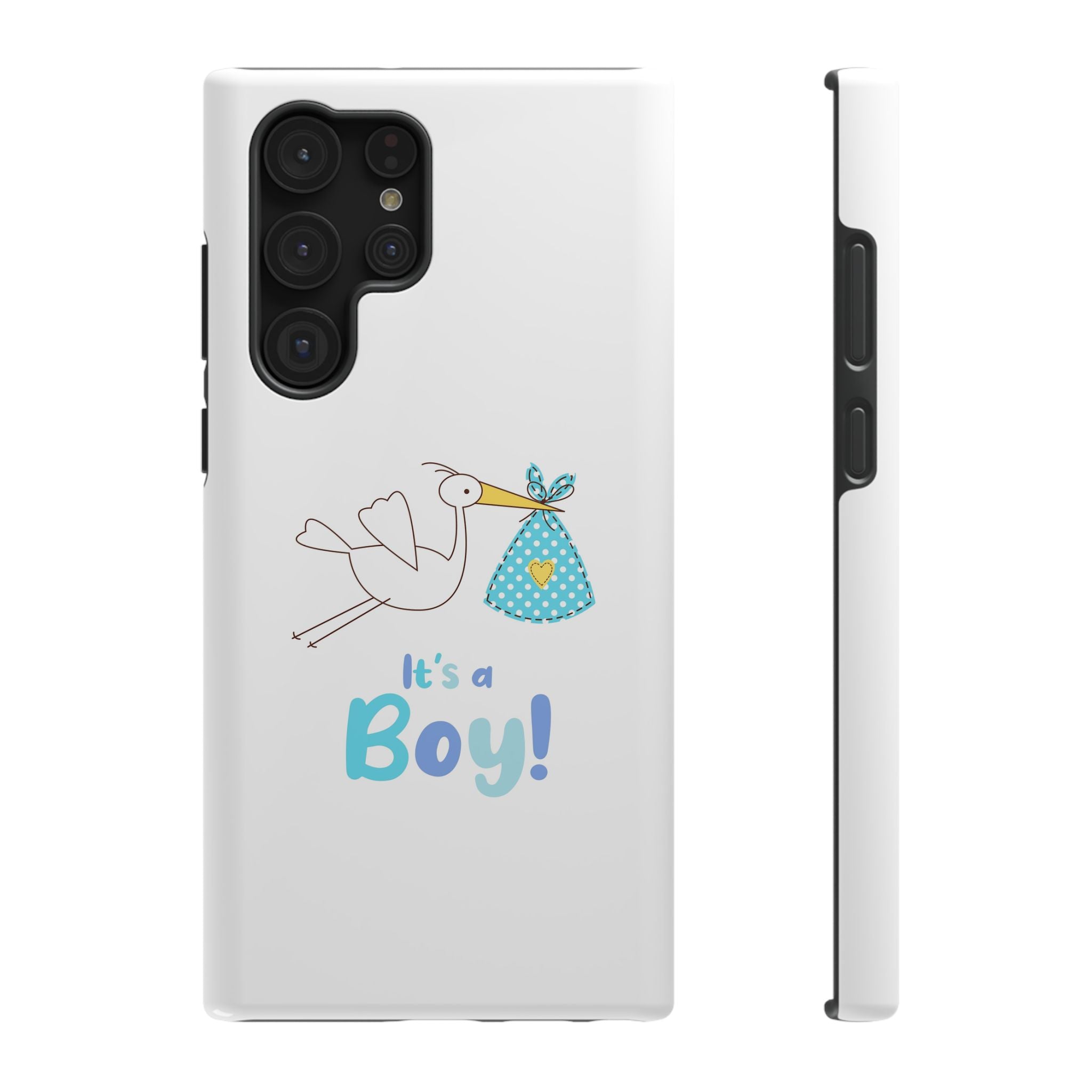 Stork 'It's a Boy' Phone Case | Impact-Resistant Case