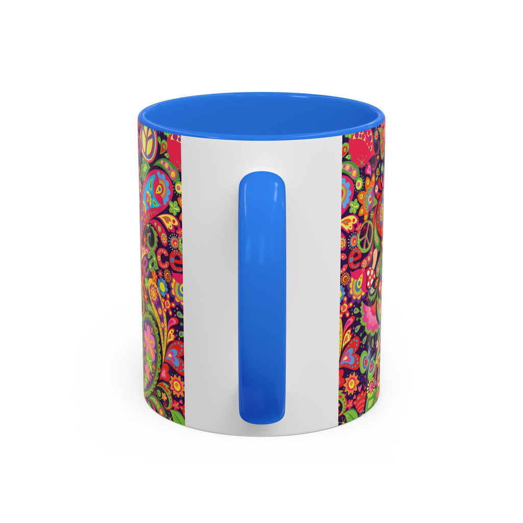 Psychedelic Paisley Peace Mug | Colorful 11oz or 15oz Ceramic