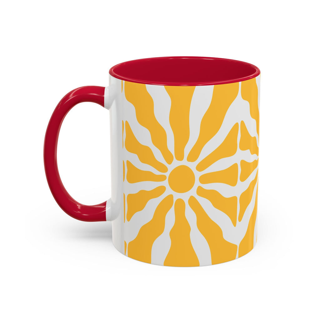 Yellow Sunburst Mug | Ceramic Coffee Cup