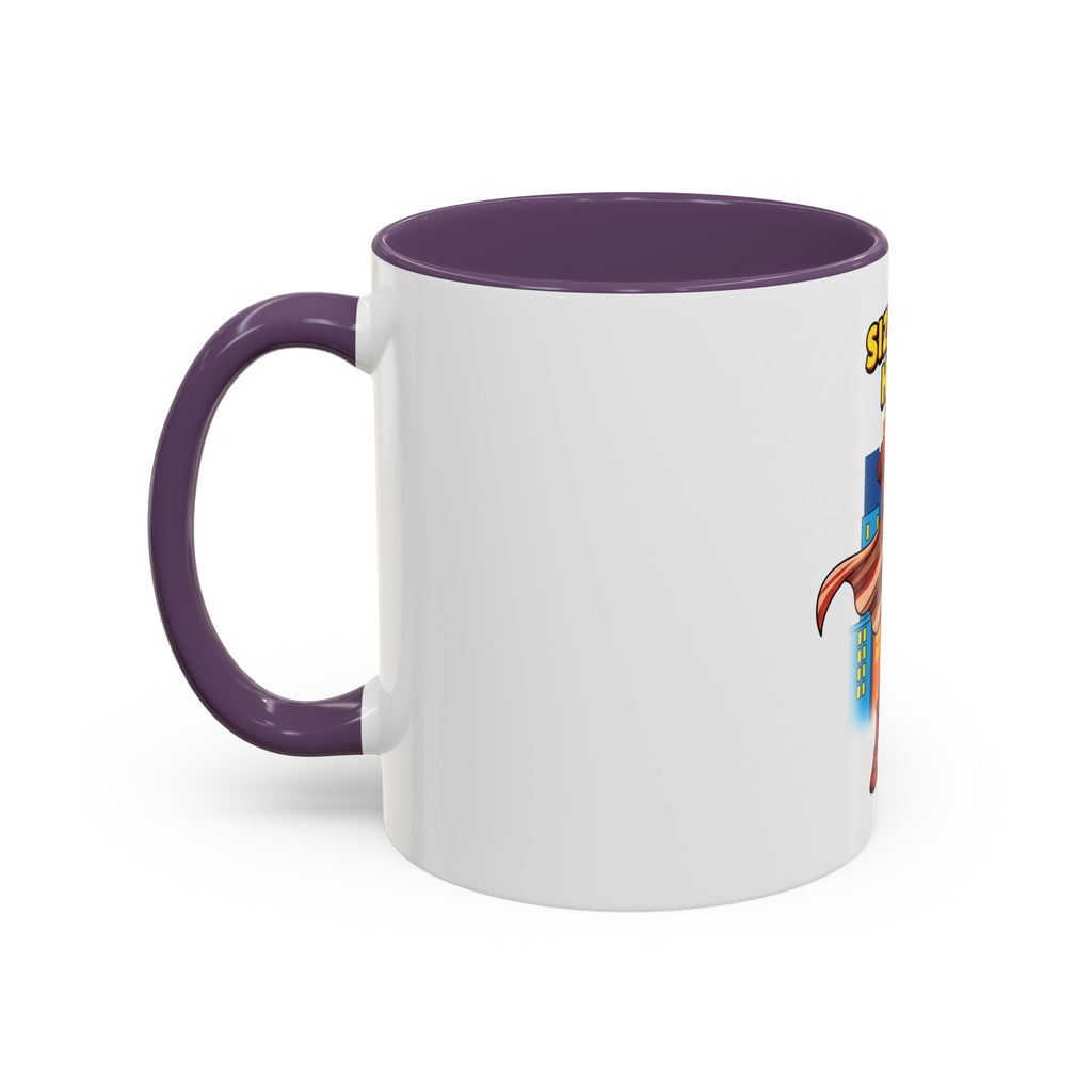 Sizzling Hero Mug | Accent Coffee Mug 11oz 15oz, Superhero City Design