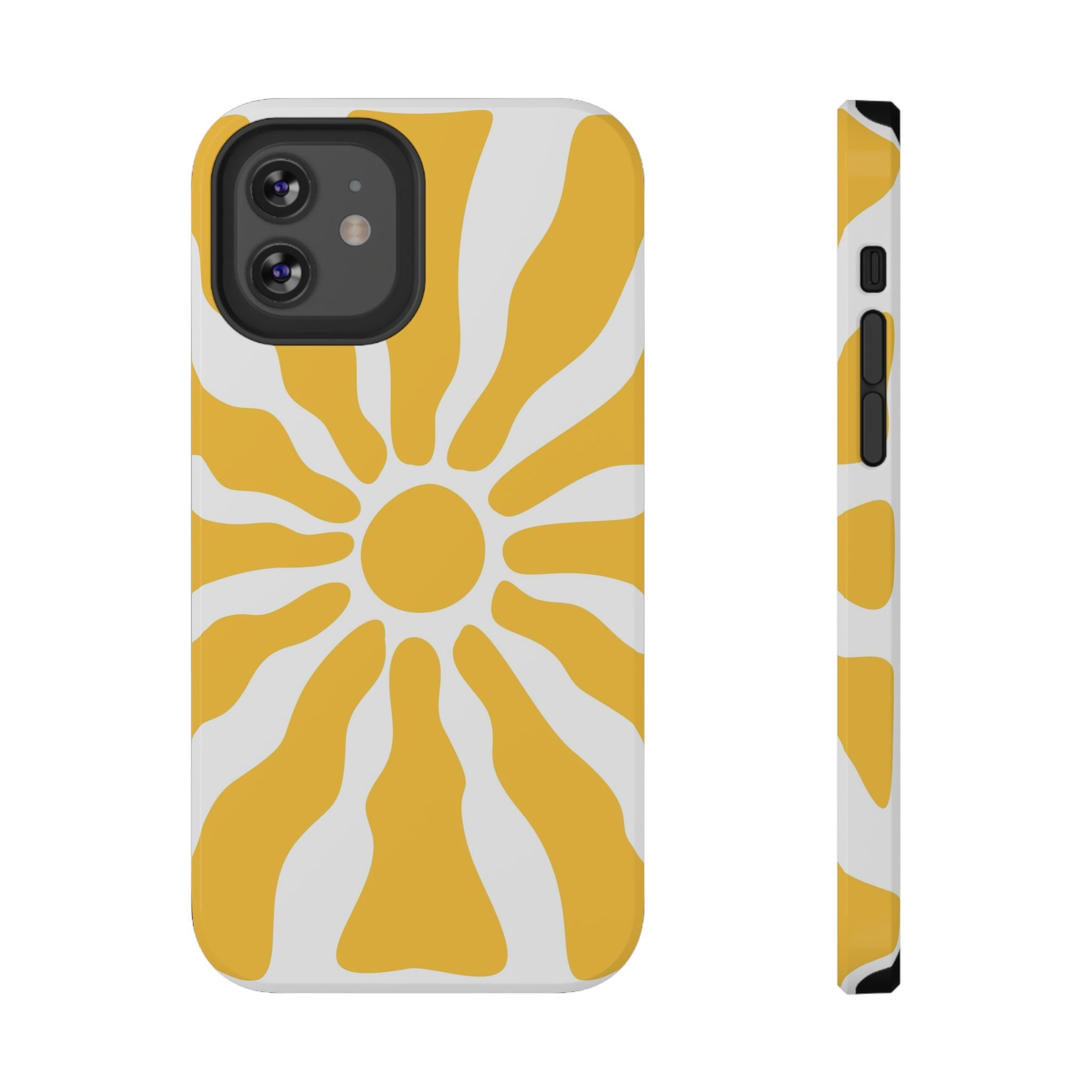 Retro Sunburst iPhone Case | Impact-Resistant Phone Case