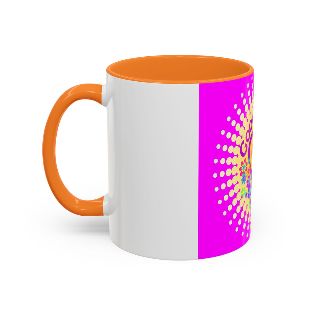 Good Vibes Peace Heart Floral Mug | Colorful 11oz 15oz Ceramic
