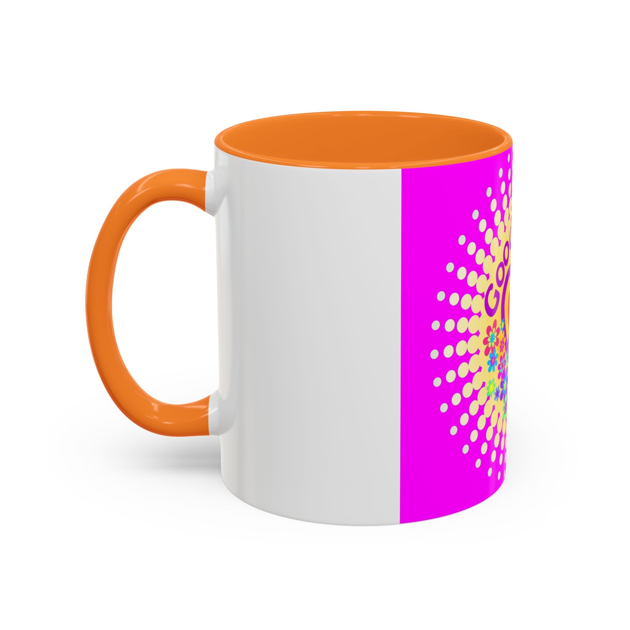Good Vibes Peace Heart Floral Mug | Colorful 11oz 15oz Ceramic