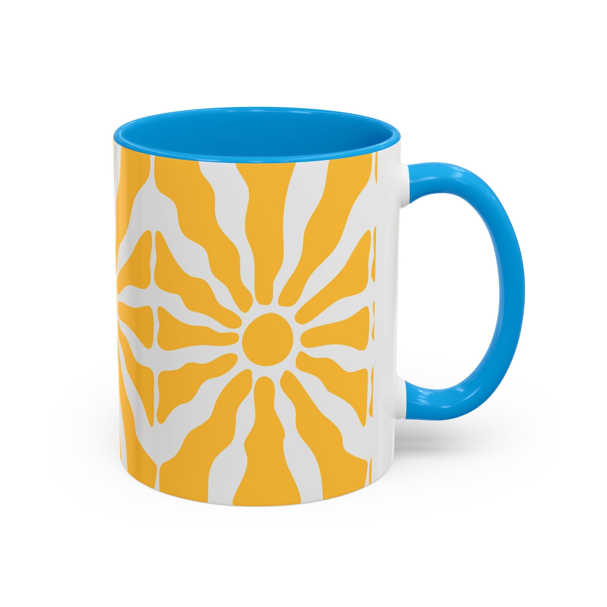 Yellow Sunburst Mug | Ceramic Coffee Cup
