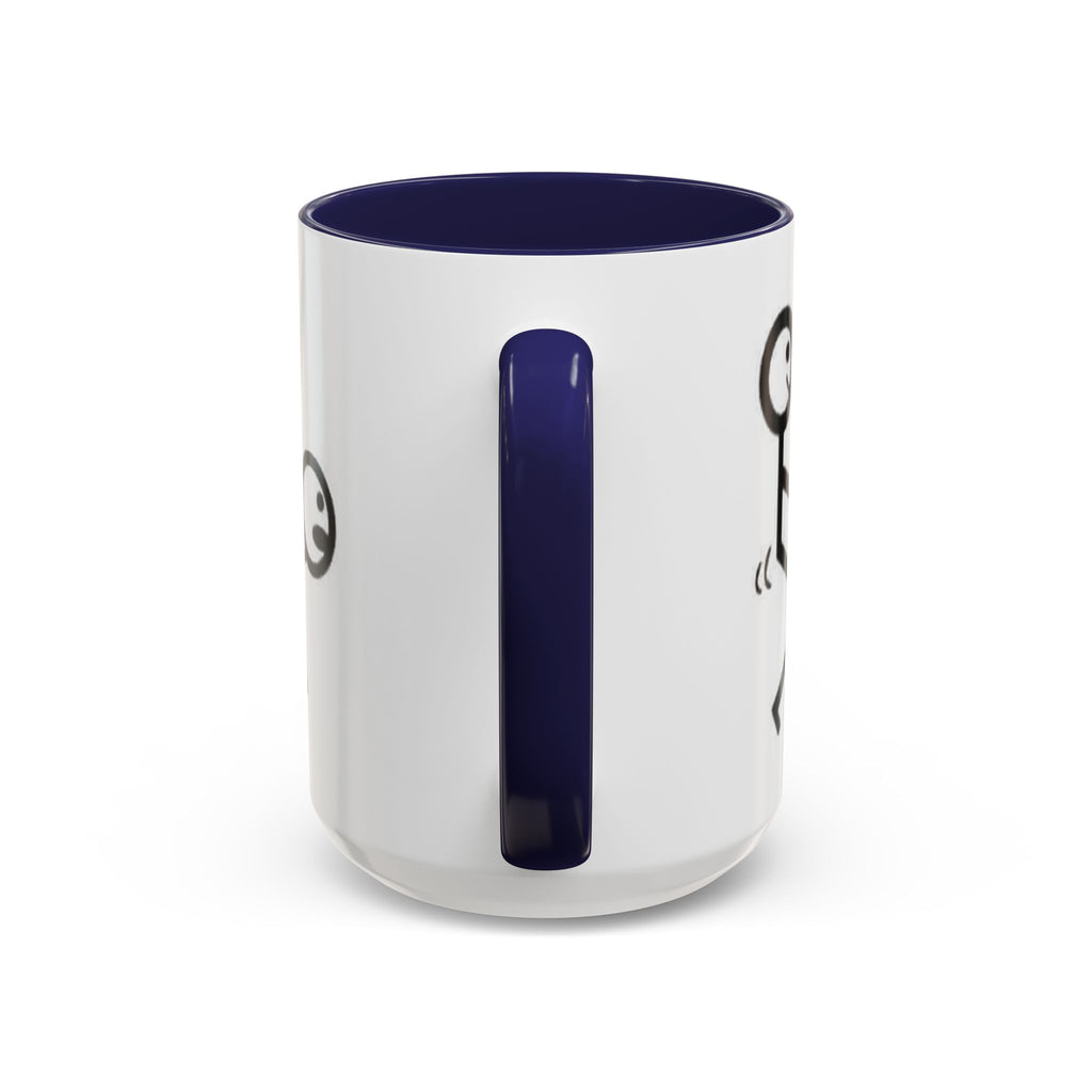 Sit Before It Mug | Funny Stick Figure Coffee Cup, Morning Routine Accent Mug